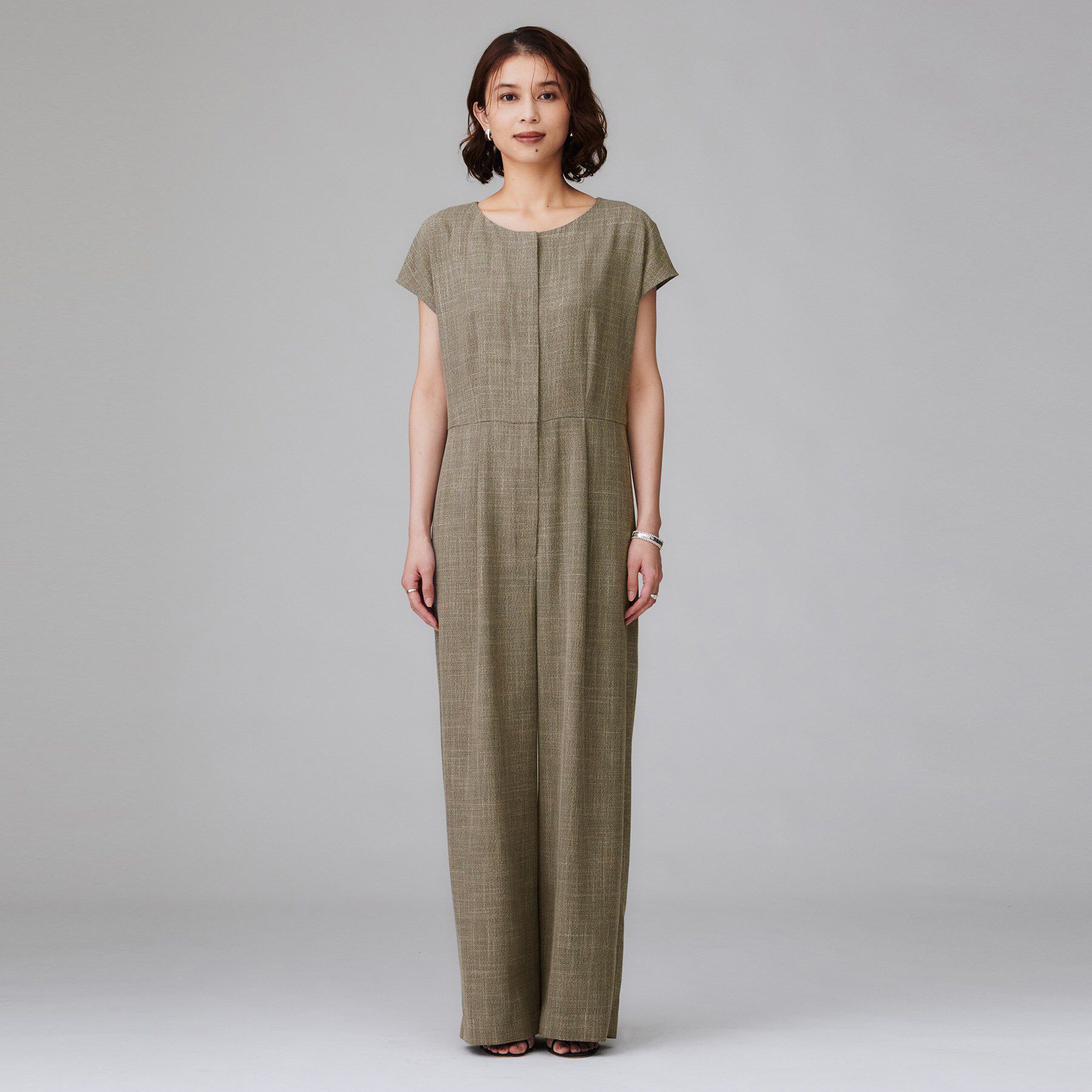 UNTITLED「【接触冷感/オールインワン/洗える】梳毛調合繊コンビネゾン」|オールインワン|