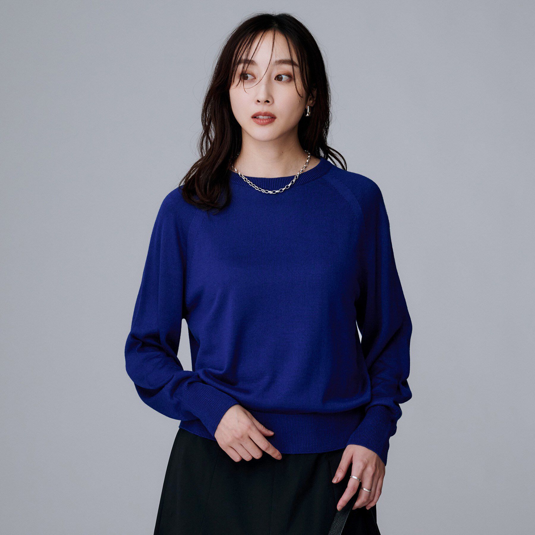 UNTITLED「【8色展開／コンパクト丈】レーヨン混 コクーンニット」|ニット・セーター|