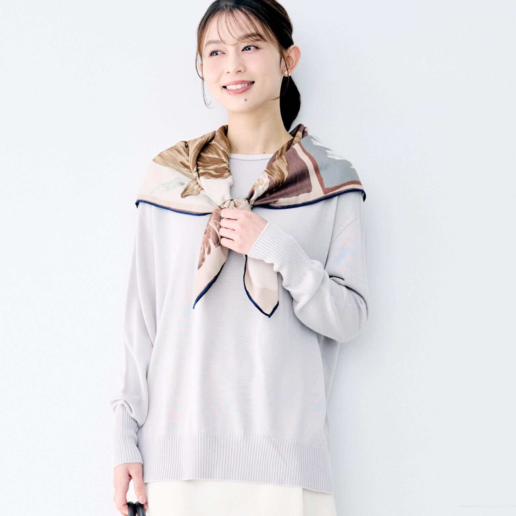 UNTITLED「【8色展開/体型カバー】魅せるタイムレスニット」|ニット・セーター|グレージュ(050)