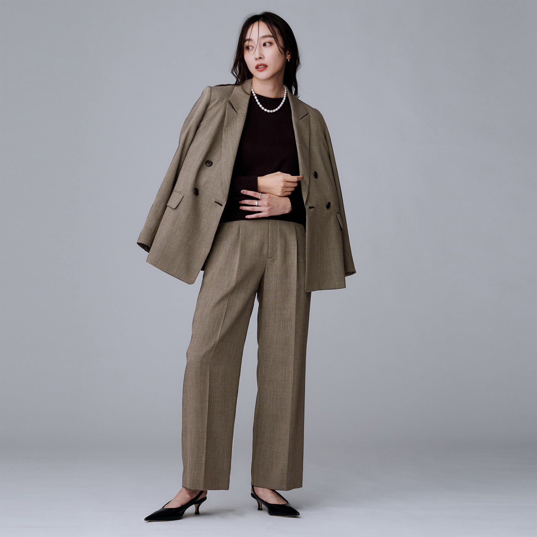 UNTITLED「【セットアップ可/洗える】ウールライク ワイドパンツ」|その他|