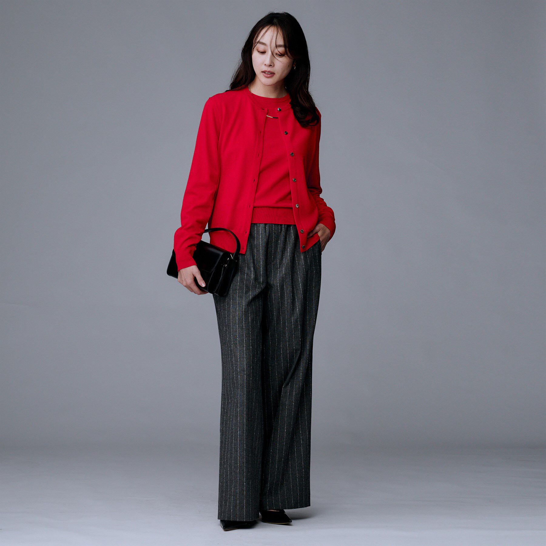 UNTITLED「【アンサンブル可/洗える/ウール100%】クルーネックウールニット」|ニット・セーター|