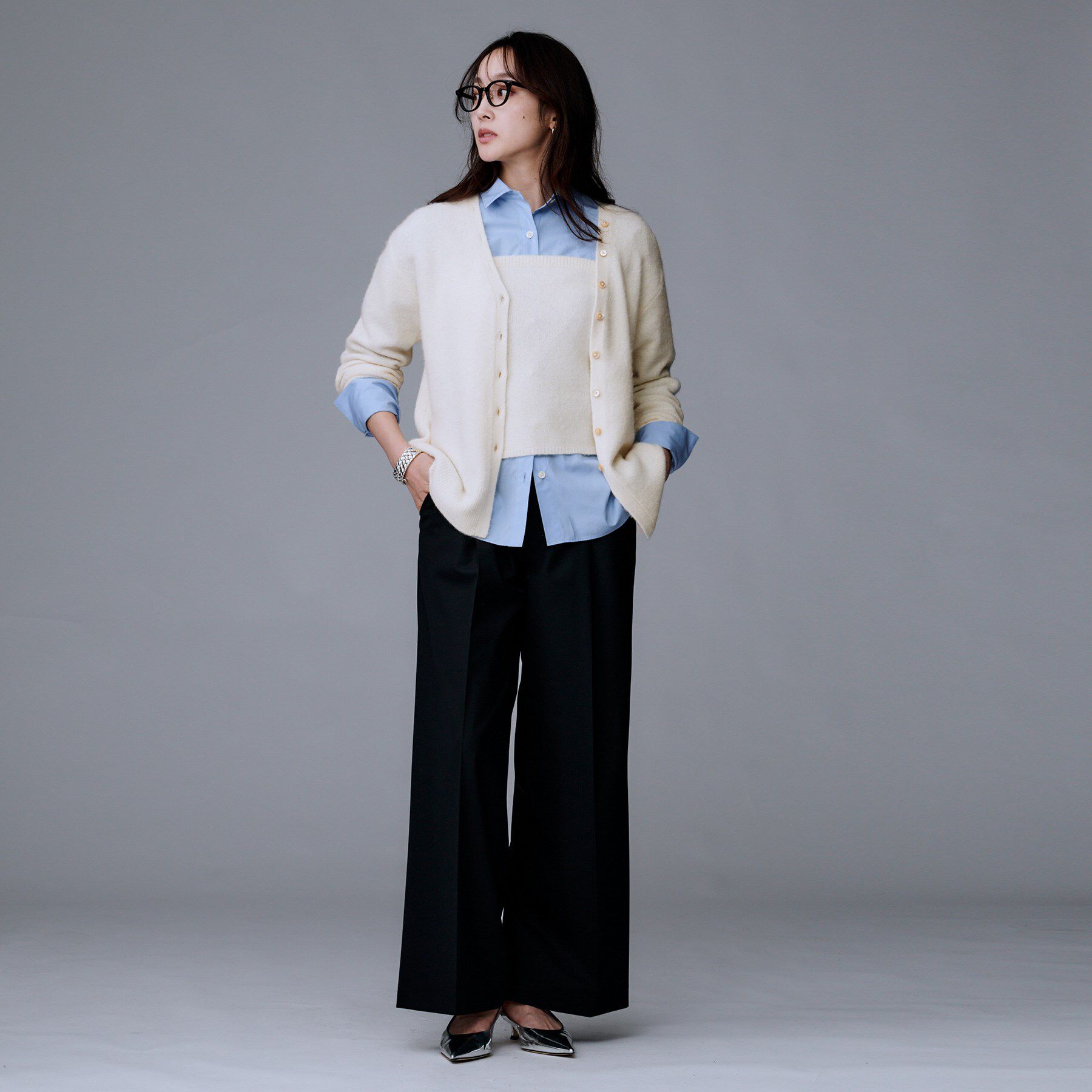 UNTITLED「【トレンド/柔らかな素材感】ビスチェセットカーディガン」|カーディガン|