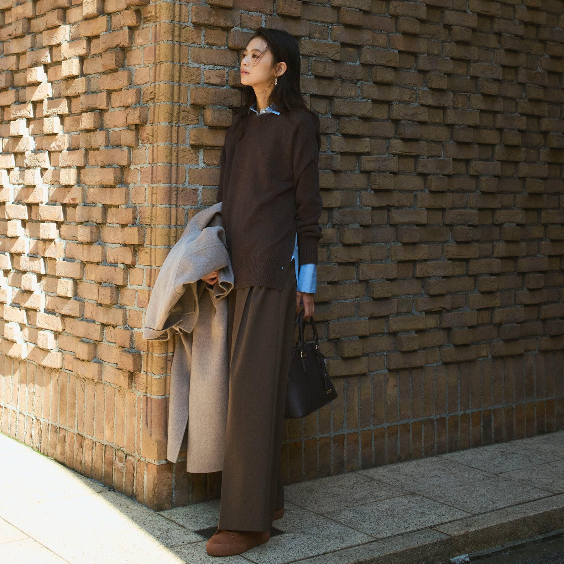 UNTITLED「【重ね着もおすすめ/洗える】ウールカシミヤ クルーネックニット」|ニット・セーター|