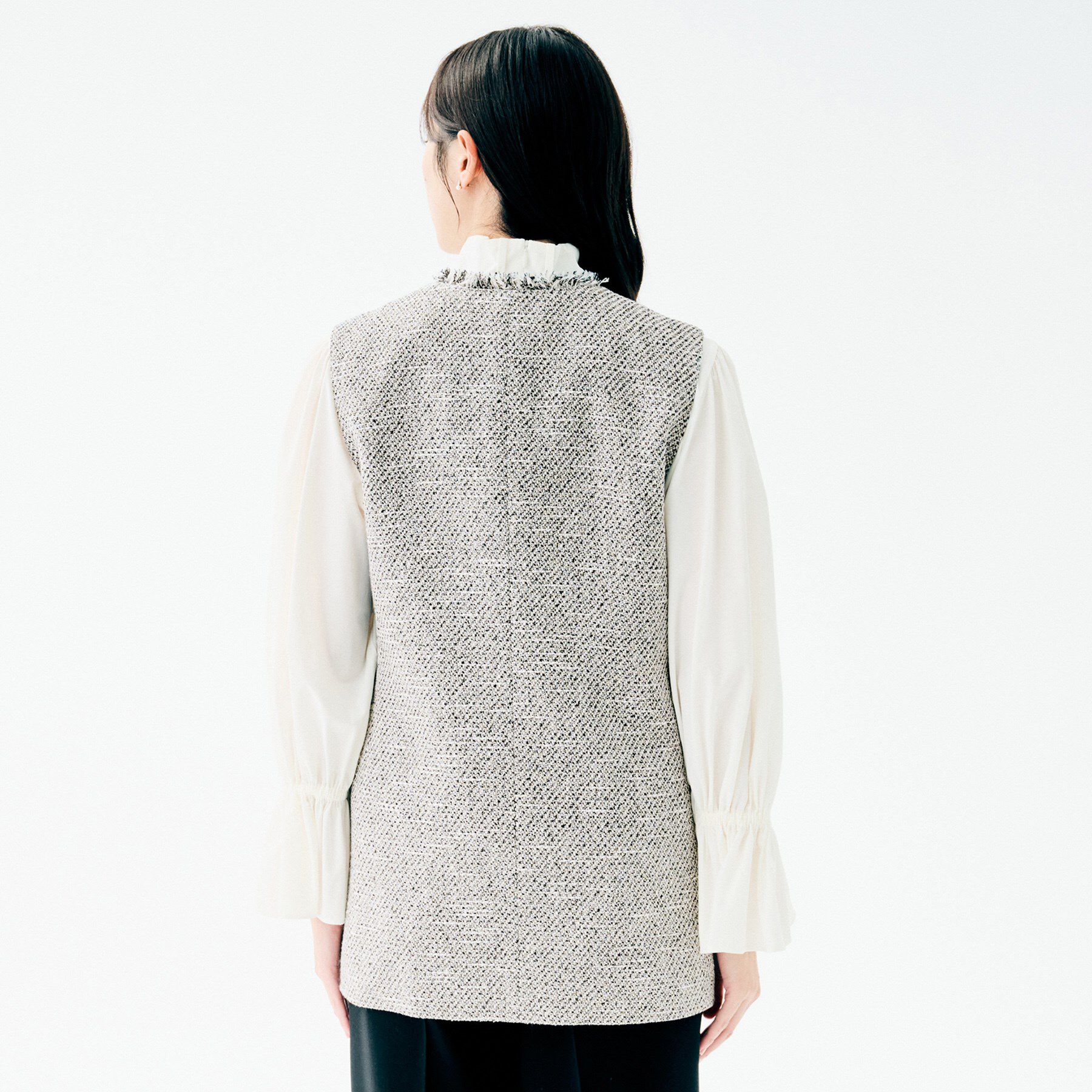 UNTITLED「【オンオフ使える】スラブツイード ジレ」|ベスト・ジレ|