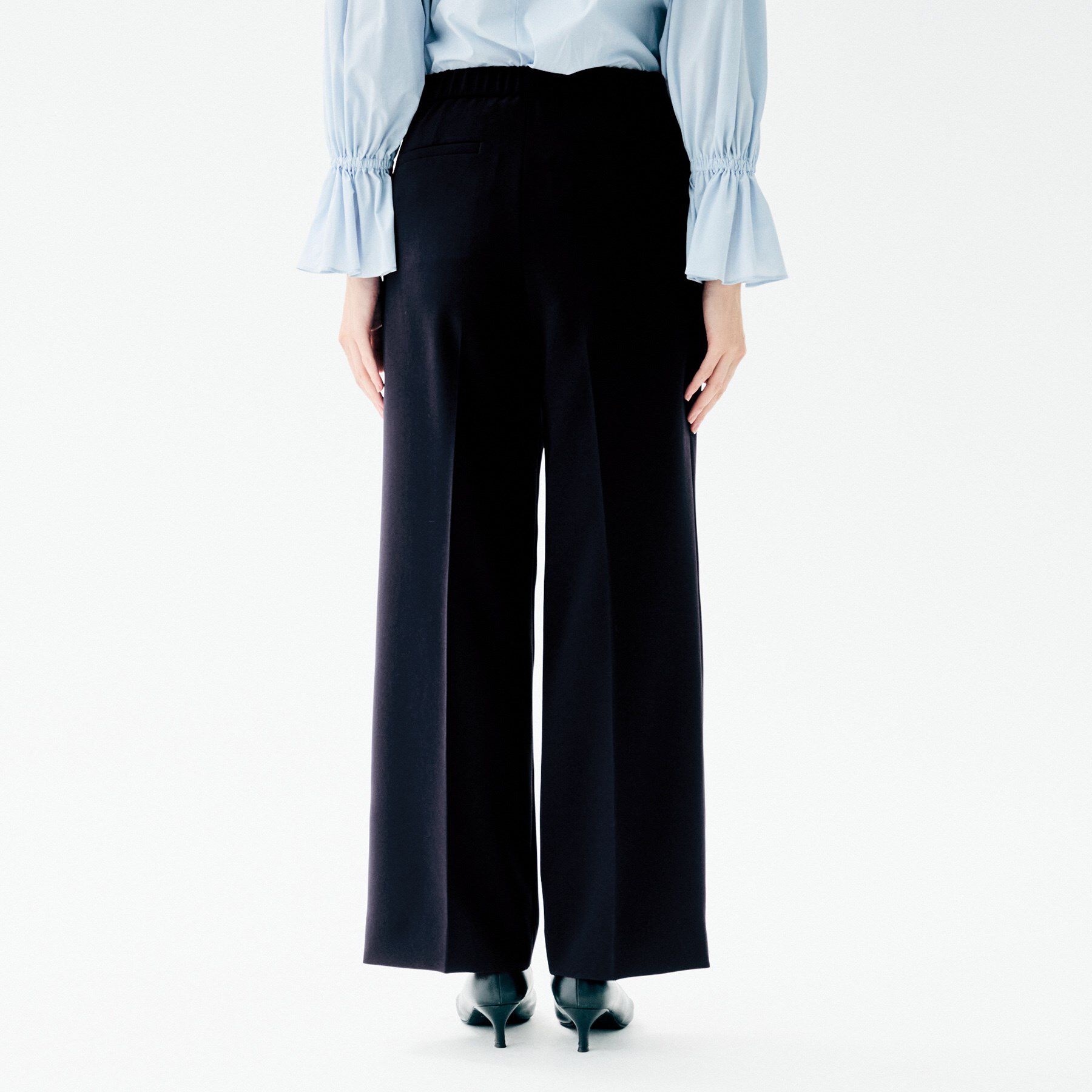 UNTITLED「【洗えるスーツ／ストレッチ性／後ろウエストゴム】ワイドパンツ」|その他|