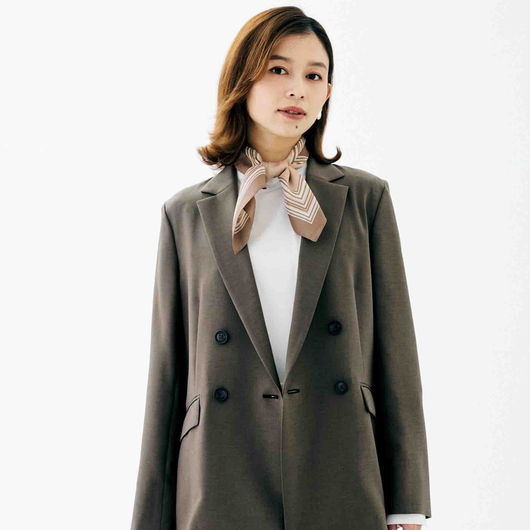 UNTITLED「スクエアラインプリントスカーフ」|バンダナ・スカーフ|