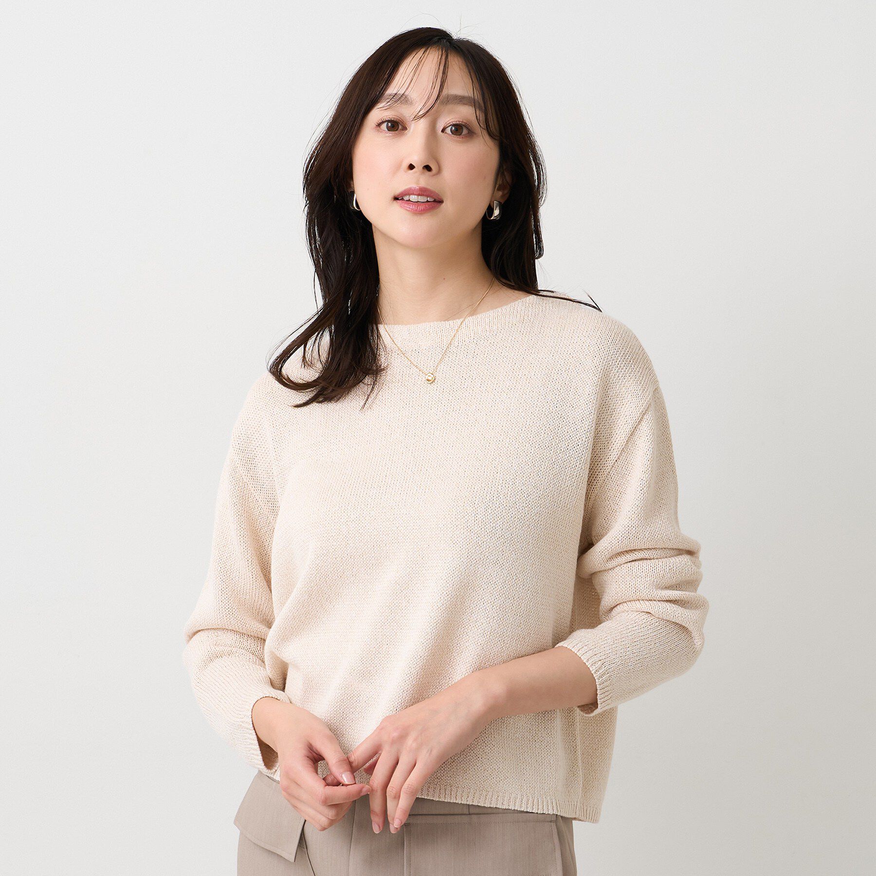 UNTITLED「【洗える/光沢感】ファンシーヤーンニット」|ニット・セーター|