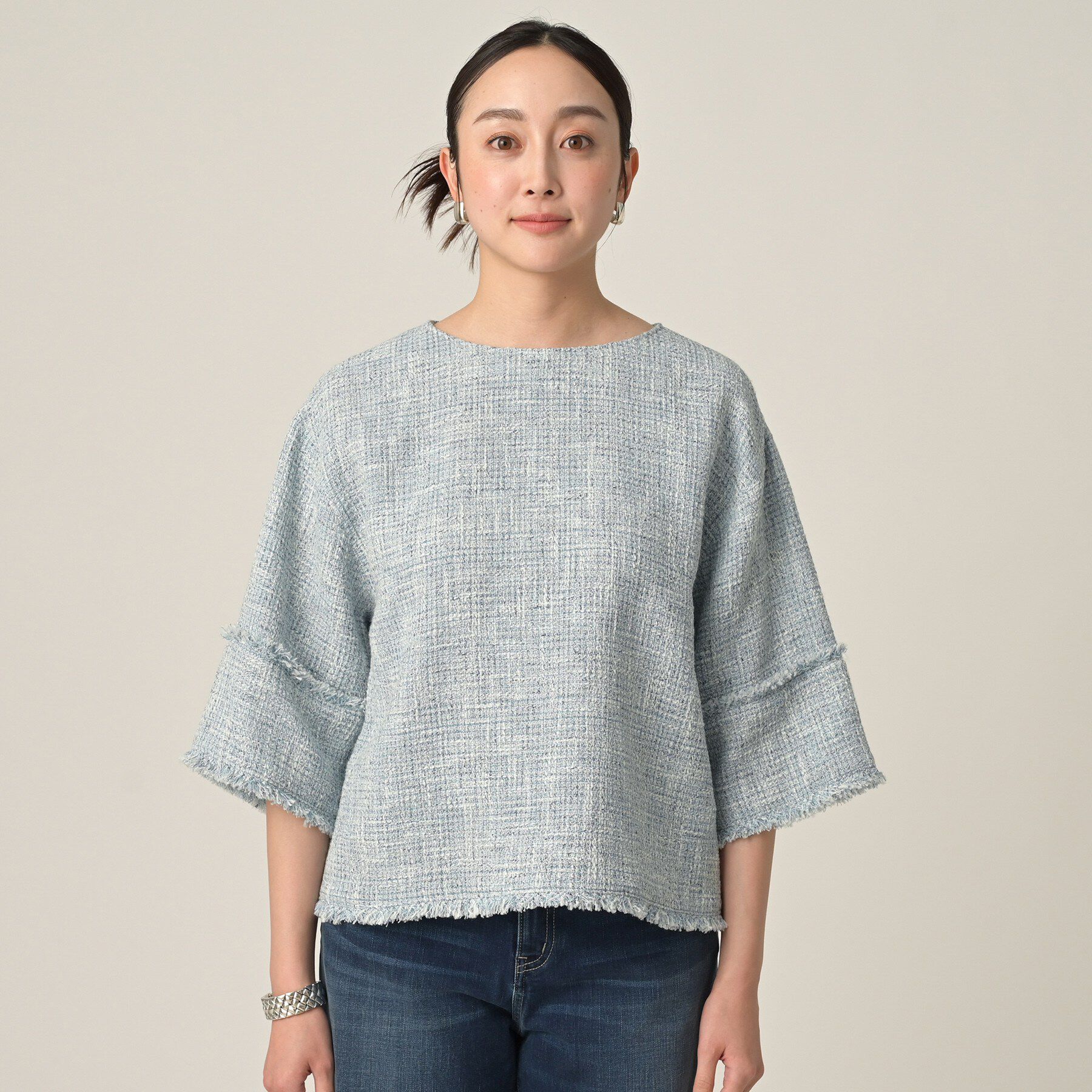 UNTITLED「【洗える】ツイードドルマンブラウス」|シャツ・ブラウス|