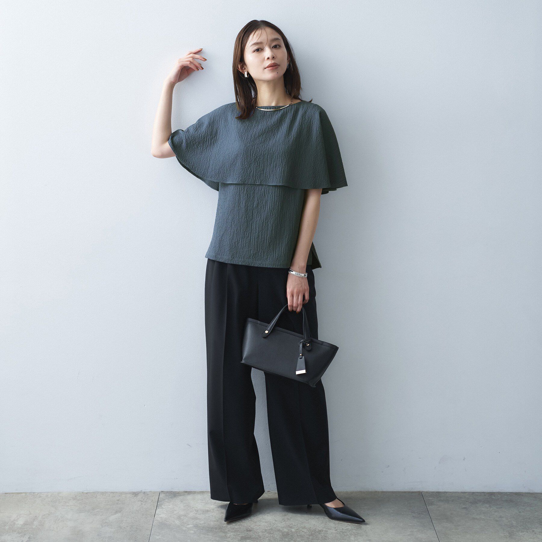 UNTITLED「ケープデザインブラウス」|シャツ・ブラウス|