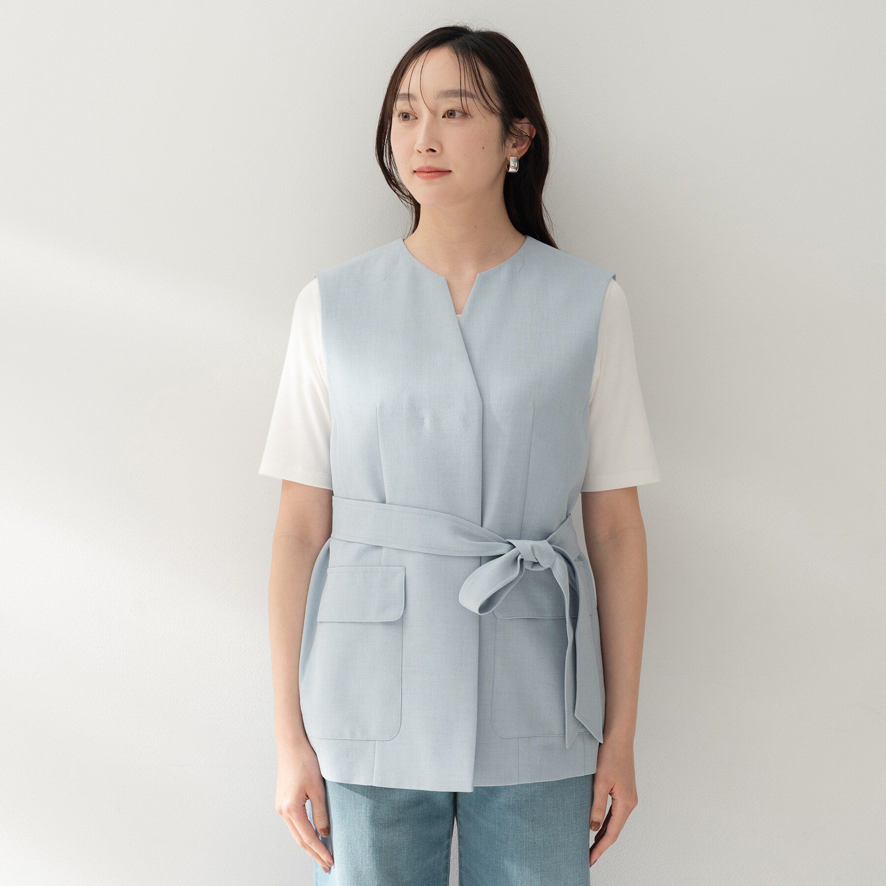 UNTITLED「スラブキーネックジレ」|ベスト・ジレ|