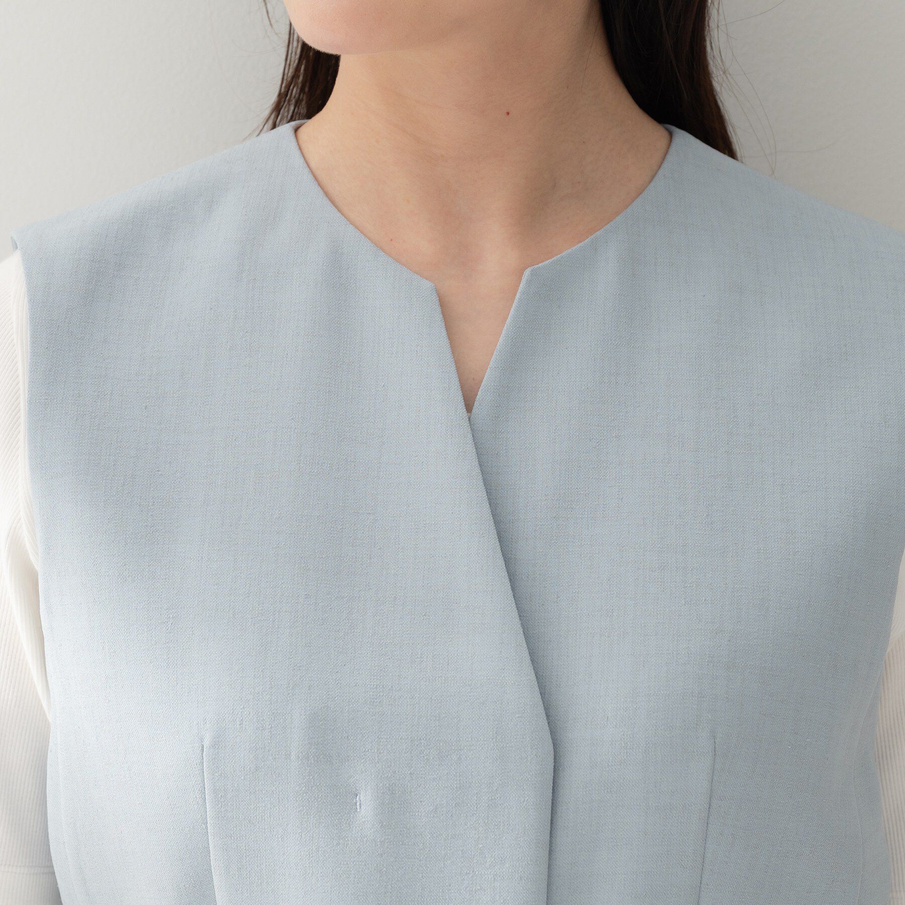 UNTITLED「スラブキーネックジレ」|ベスト・ジレ|