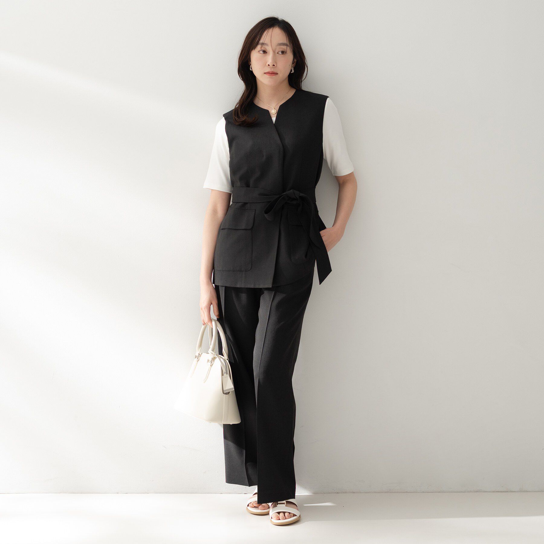 UNTITLED「スラブキーネックジレ」|ベスト・ジレ|