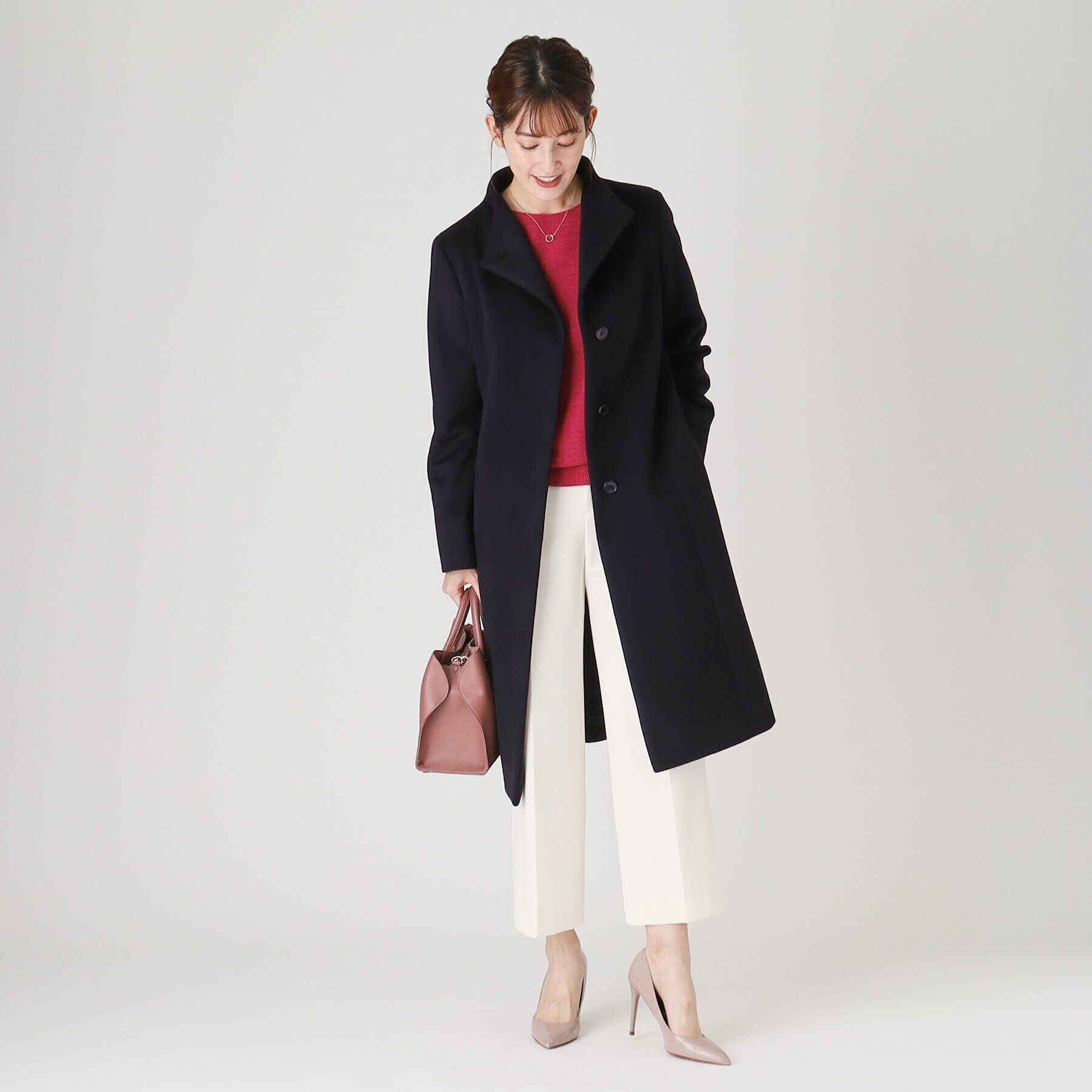 COUP DE CHANCE「【カシミヤ混／日本製】Iラインスタンドウィングカラーコート」|その他|
