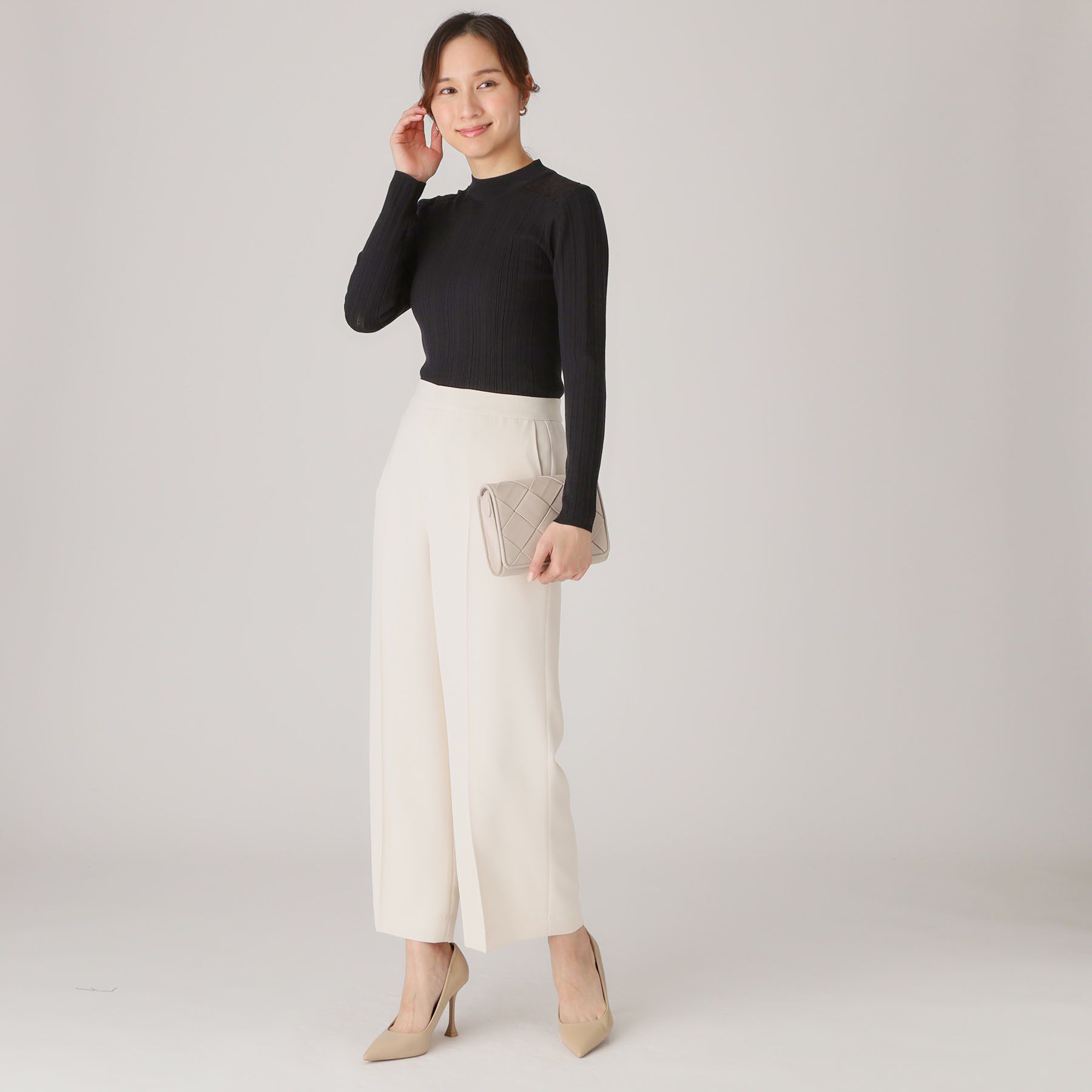 COUP DE CHANCE「【洗える】レースニットトップス」|ニット・セーター|