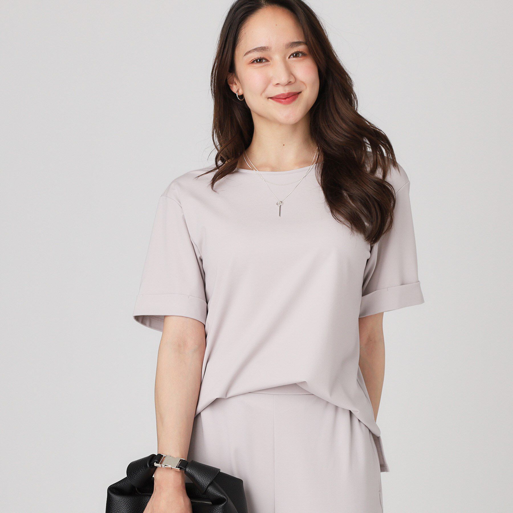 COUP DE CHANCE「【手洗い可】袖デザインのプルオーバー」|Tシャツ・カットソー|ライトグレー(011