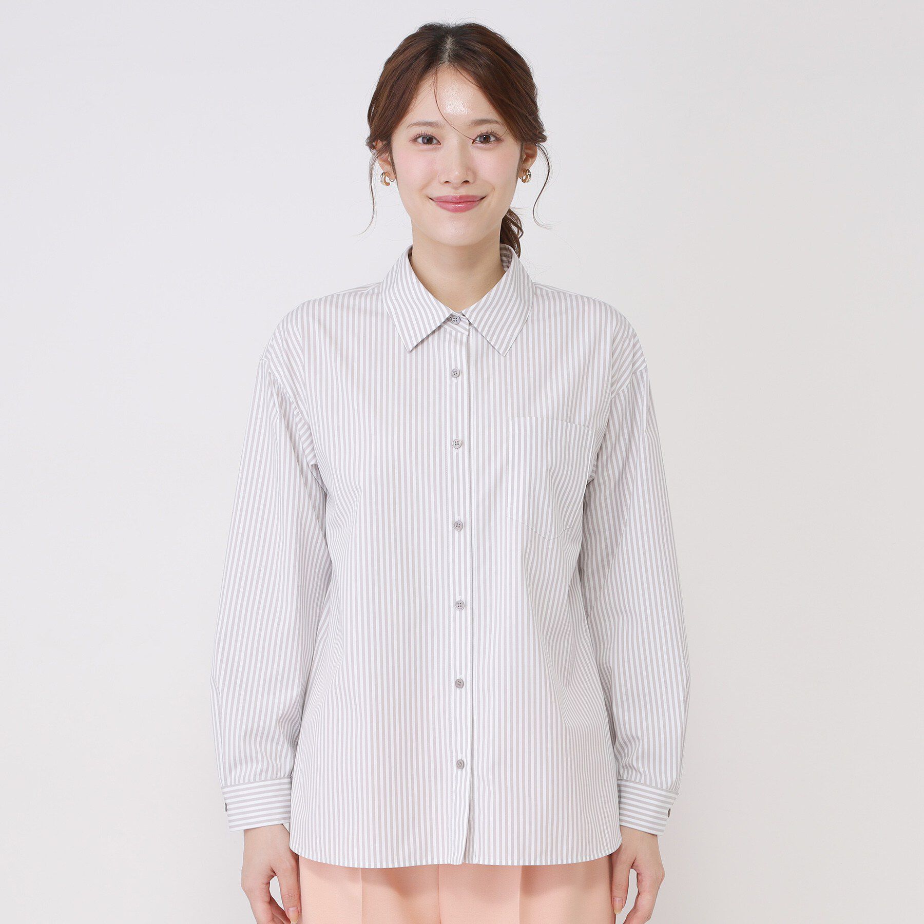 COUP DE CHANCE「【手洗い可／日本製／レイヤード】きれいめ襟付きシャツ」|シャツ・ブラウス|