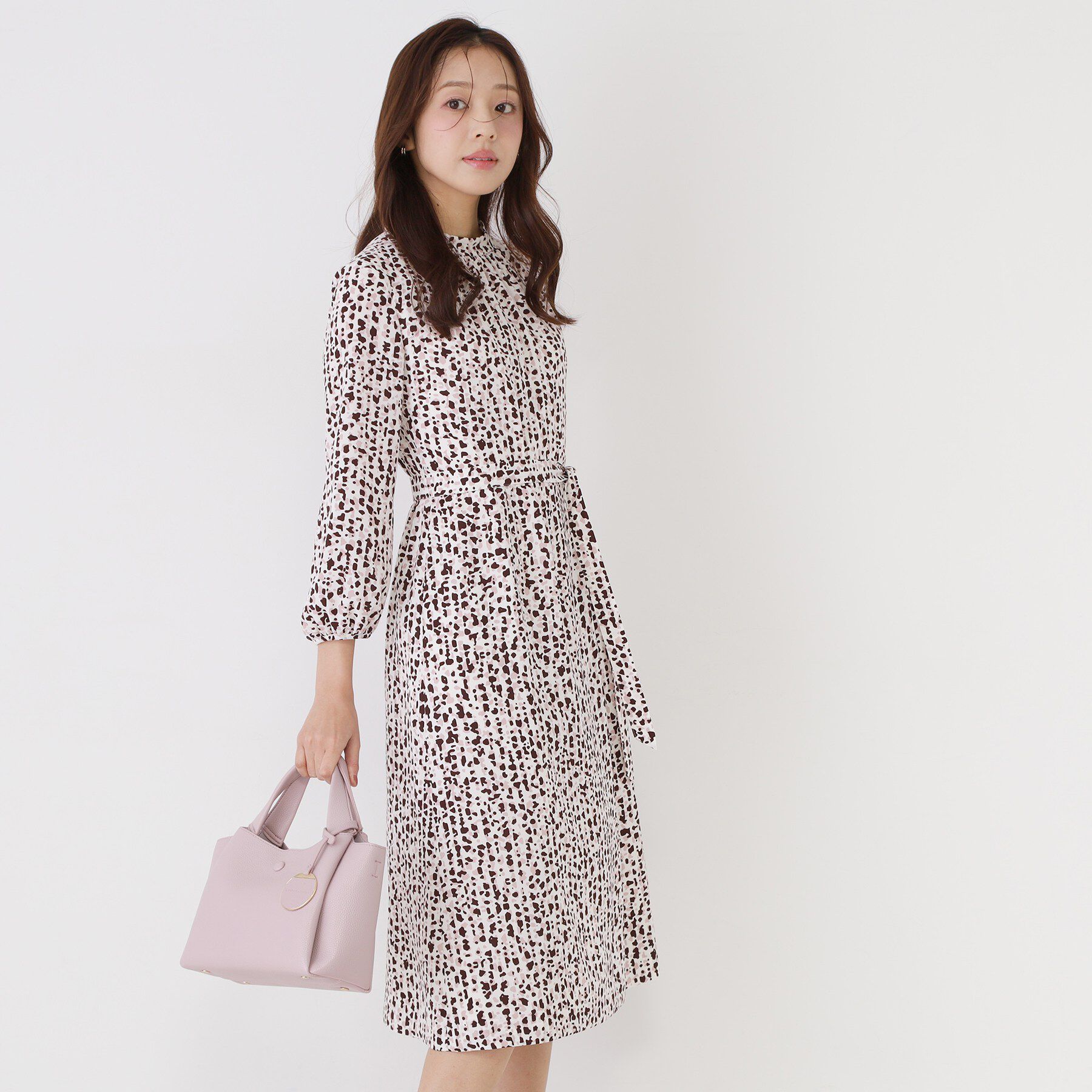 COUP DE CHANCE「【手洗い可／日本製】幾何柄エレガントワンピース」|ワンピース|