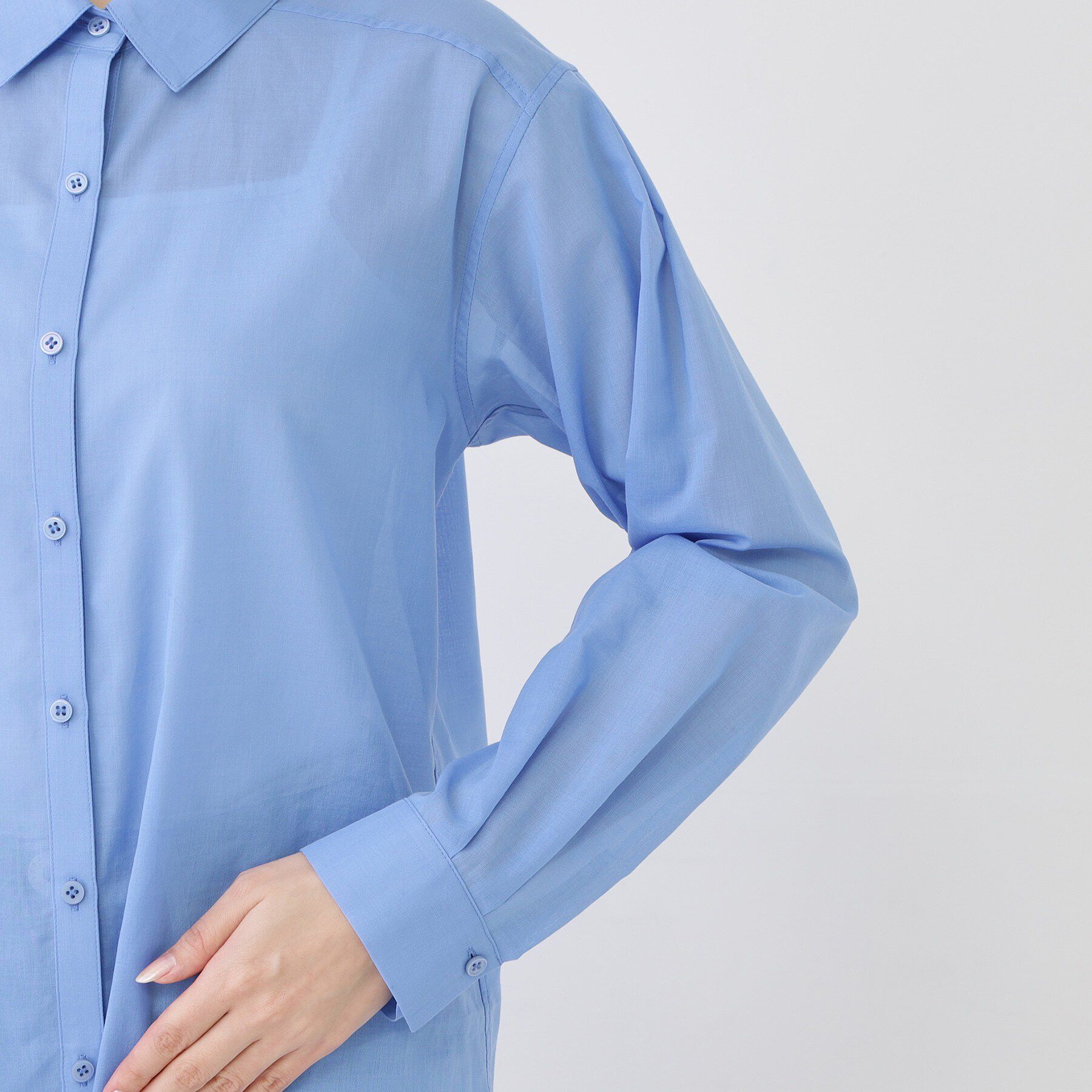 COUP DE CHANCE「【手洗い可／ソフトな風合い】シアーローンシャツ」|シャツ・ブラウス|