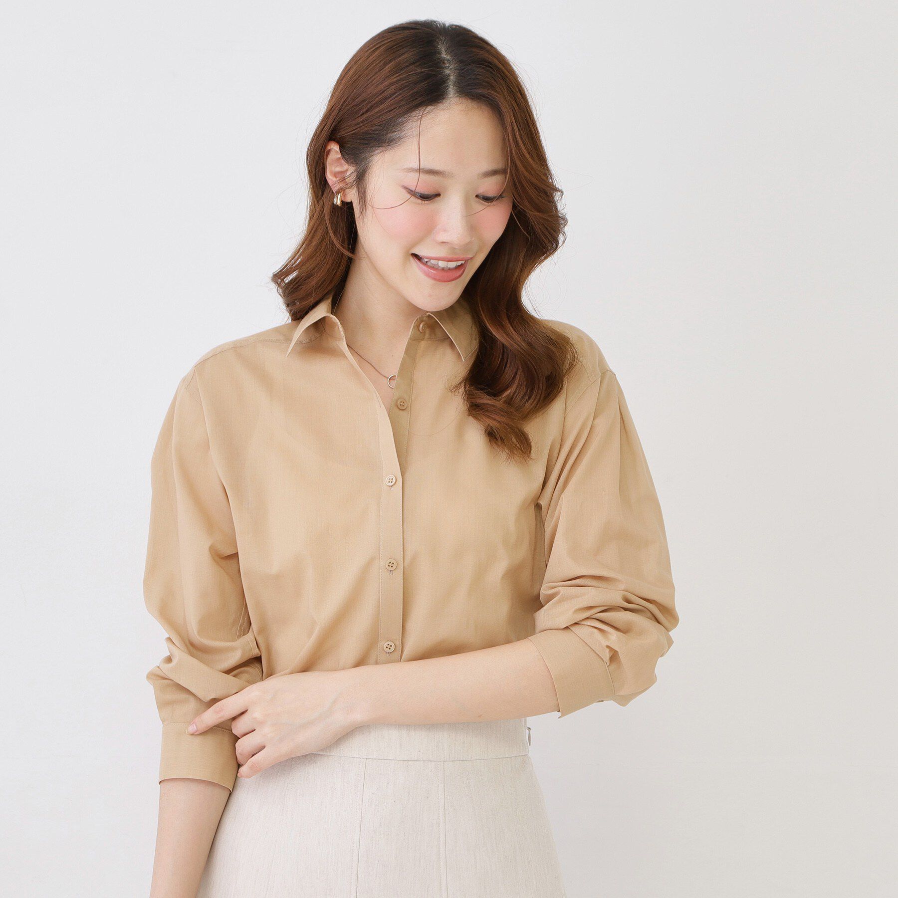 COUP DE CHANCE「【手洗い可／ソフトな風合い】シアーローンシャツ」|シャツ・ブラウス|