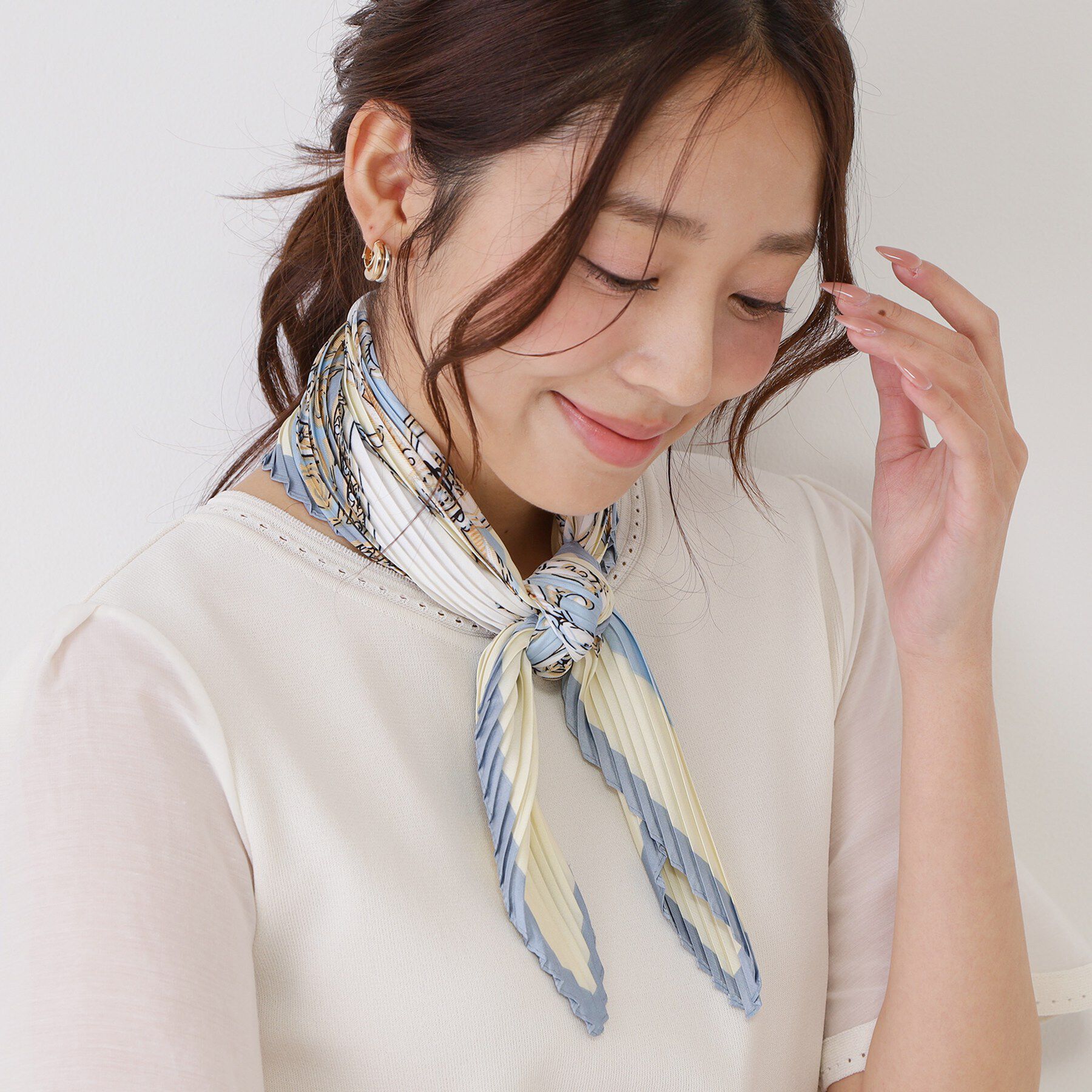 COUP DE CHANCE「ヴィクトリアプリーツスカーフ」|ストール|