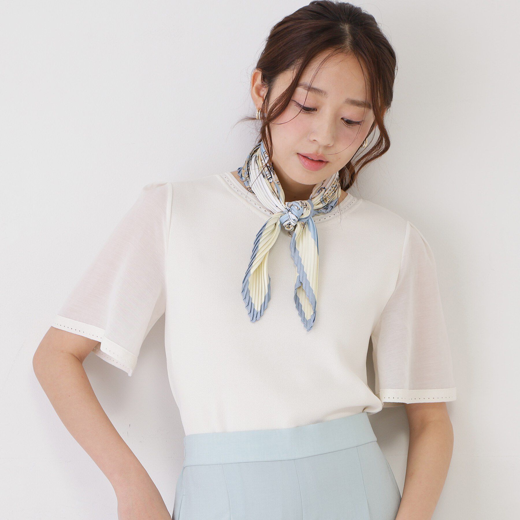 COUP DE CHANCE「ヴィクトリアプリーツスカーフ」|ストール|