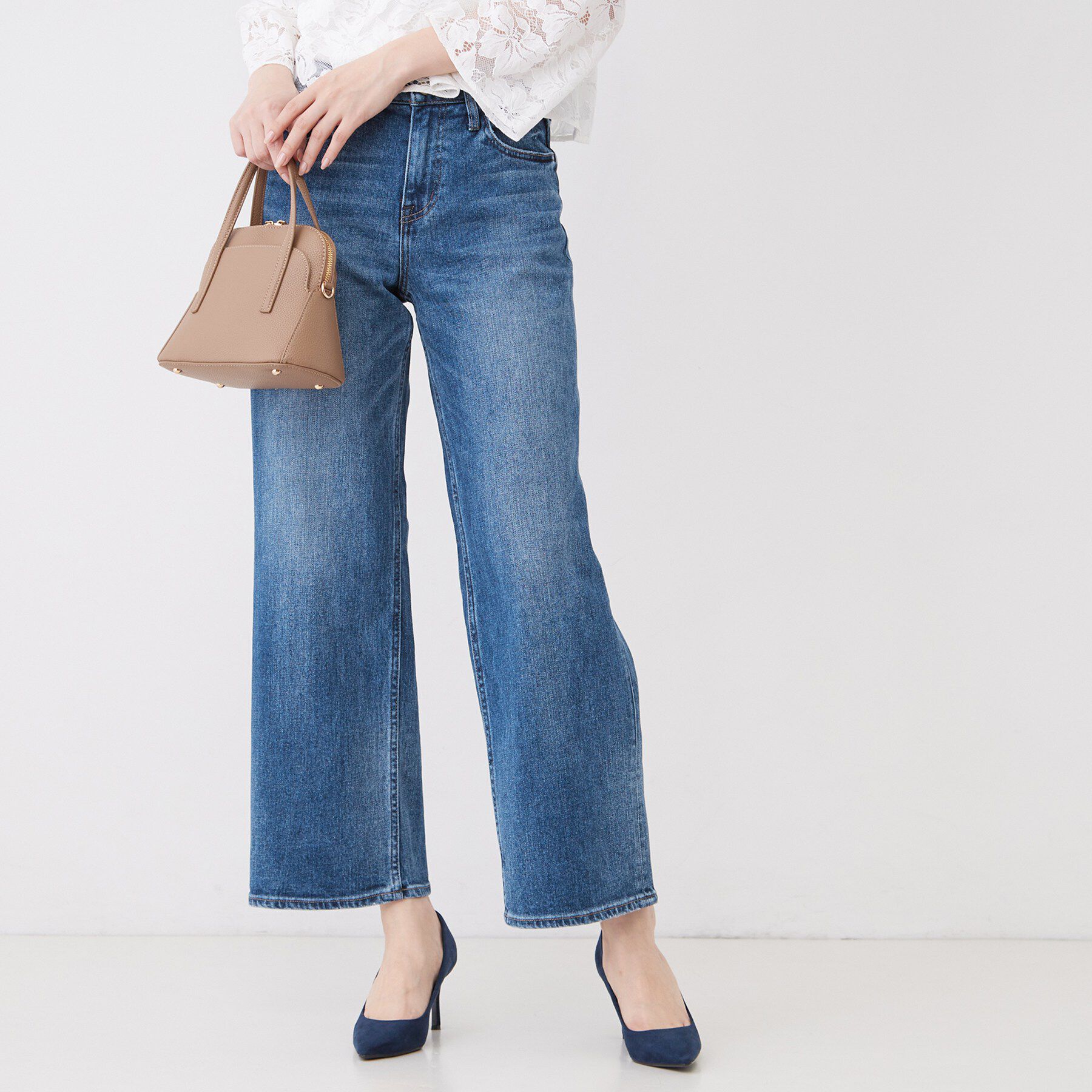 COUP DE CHANCE「【デニムパンツ】Healthy Denim／ Pink Pepper Midrise（ピンクペッパー」|デニム|ネイビー(094)