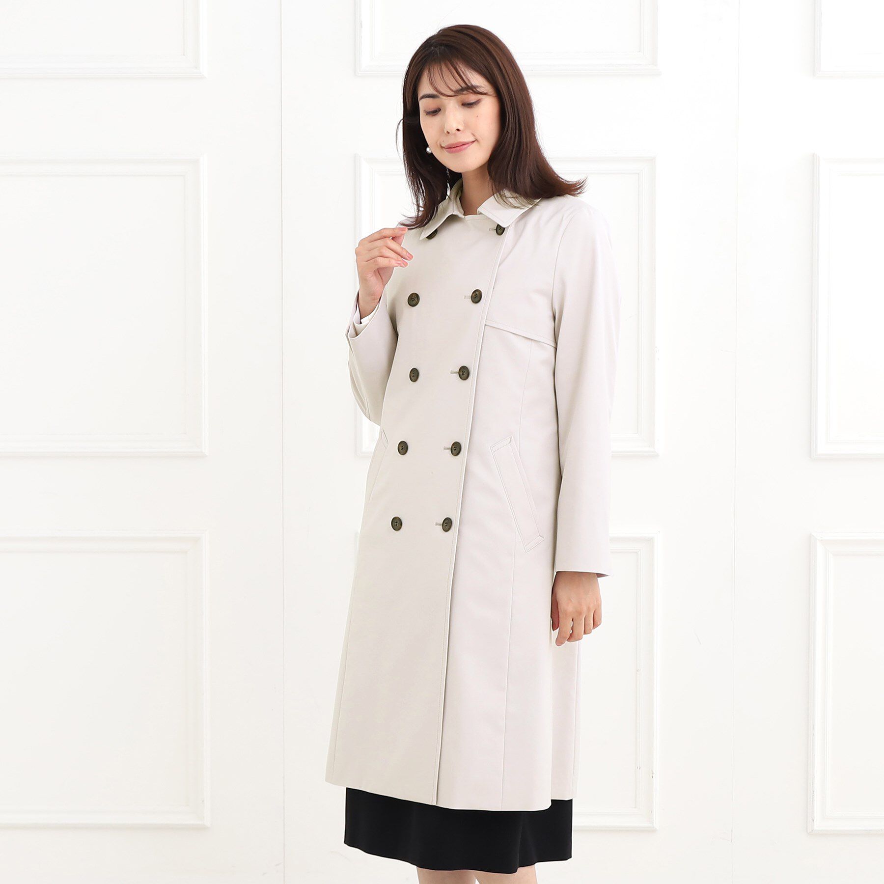 Reflect「【フォーマル/お仕事にもおすすめ／ライナー取り外し可】中綿ライナー付トレンチコート」|トレンチコート|