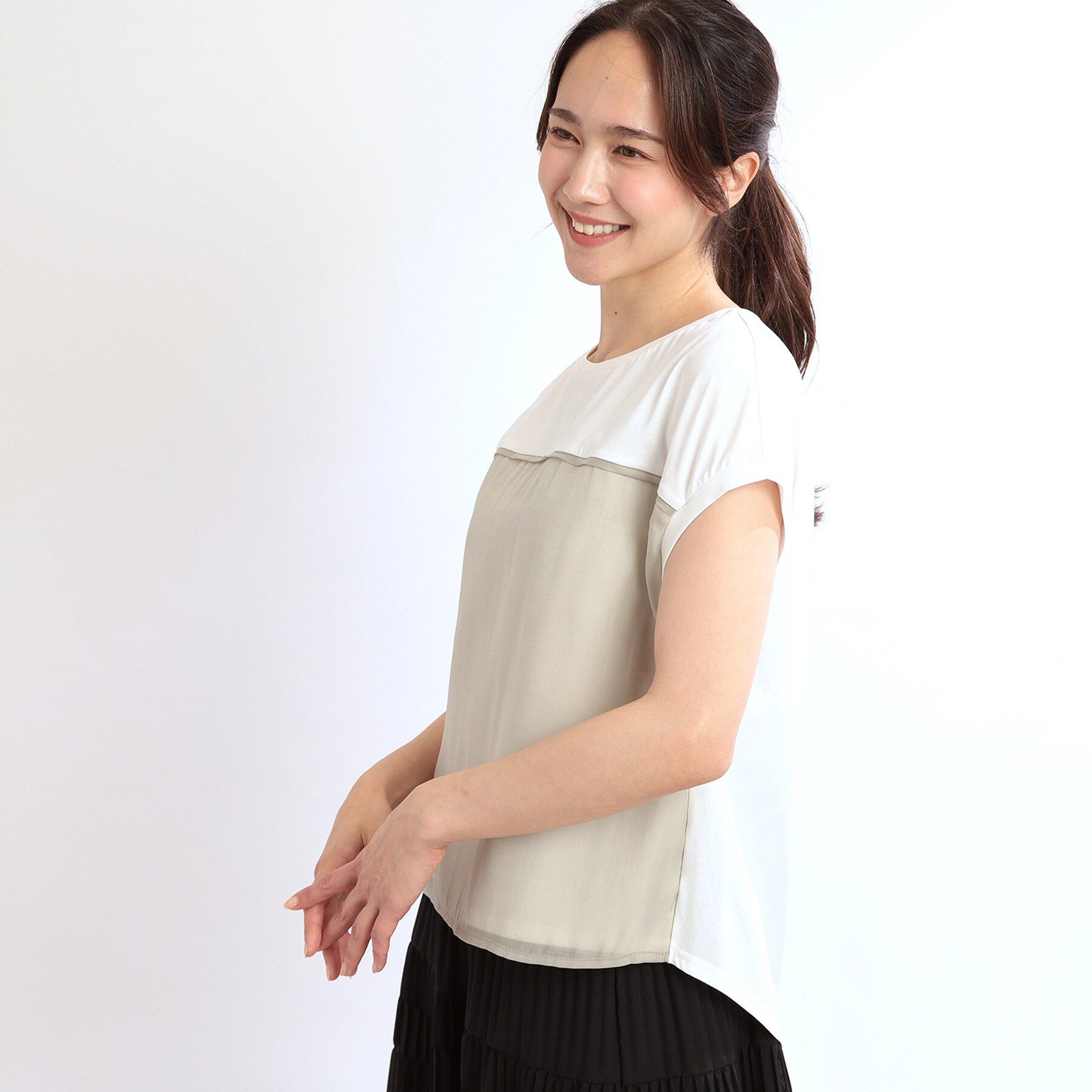 Reflect「ドッキングジャージトップス」|Tシャツ・カットソー|オフホワイト(503