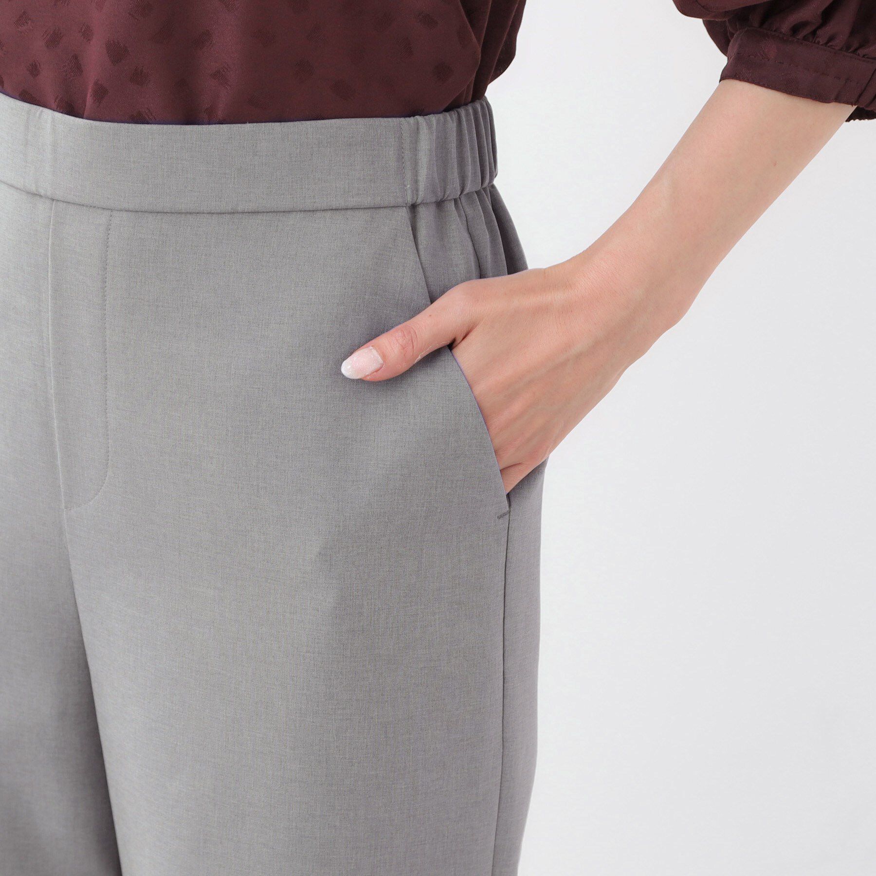 Reflect「【撥水加工で裾が汚れにくい◎／ウエスト総ゴム】ワイドストレートパンツ」|その他|