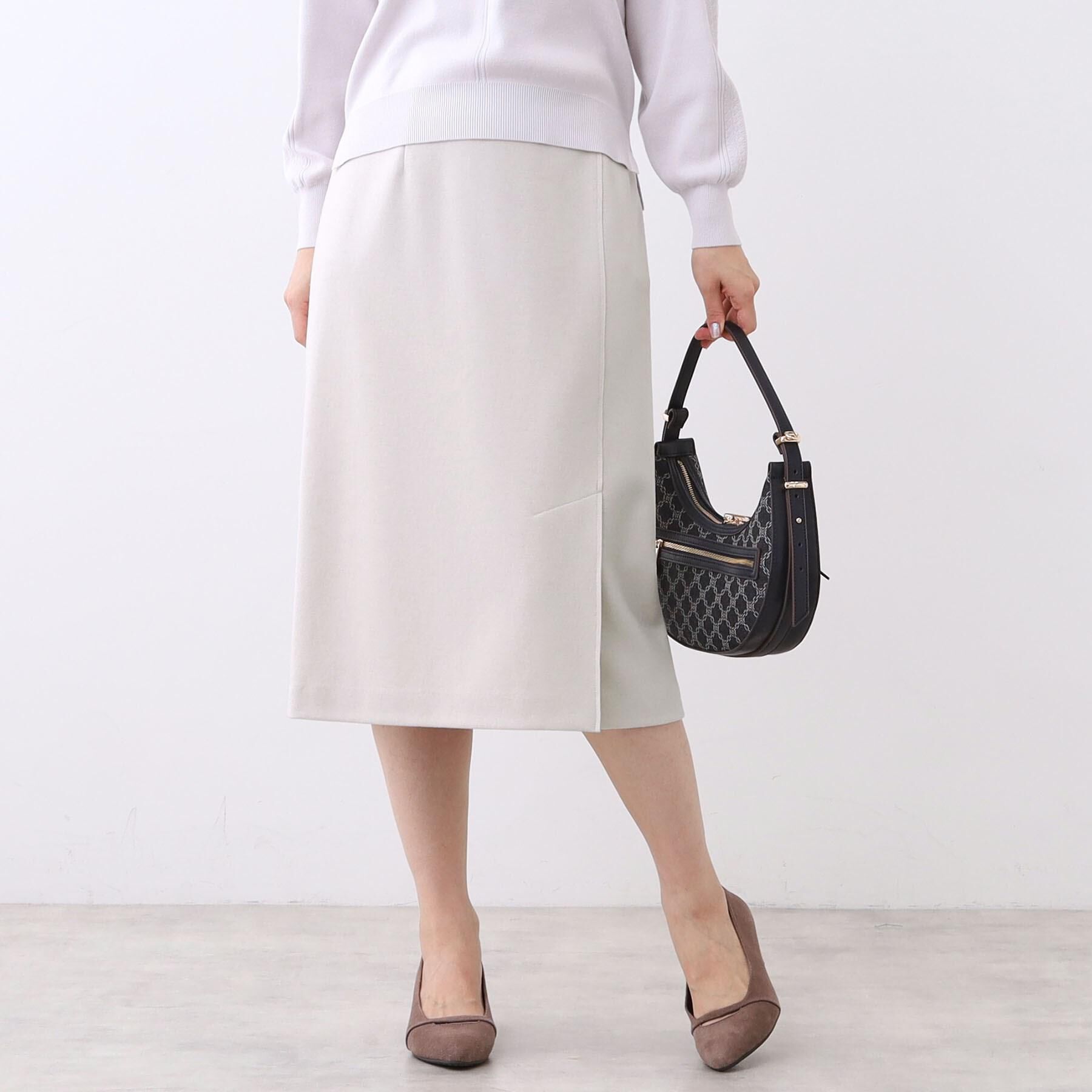 Reflect「【セットアップ可／すっきりシルエット／通勤におすすめ◎】キレイめジャージタイトスカート」|スカート|ライトベージュ(05