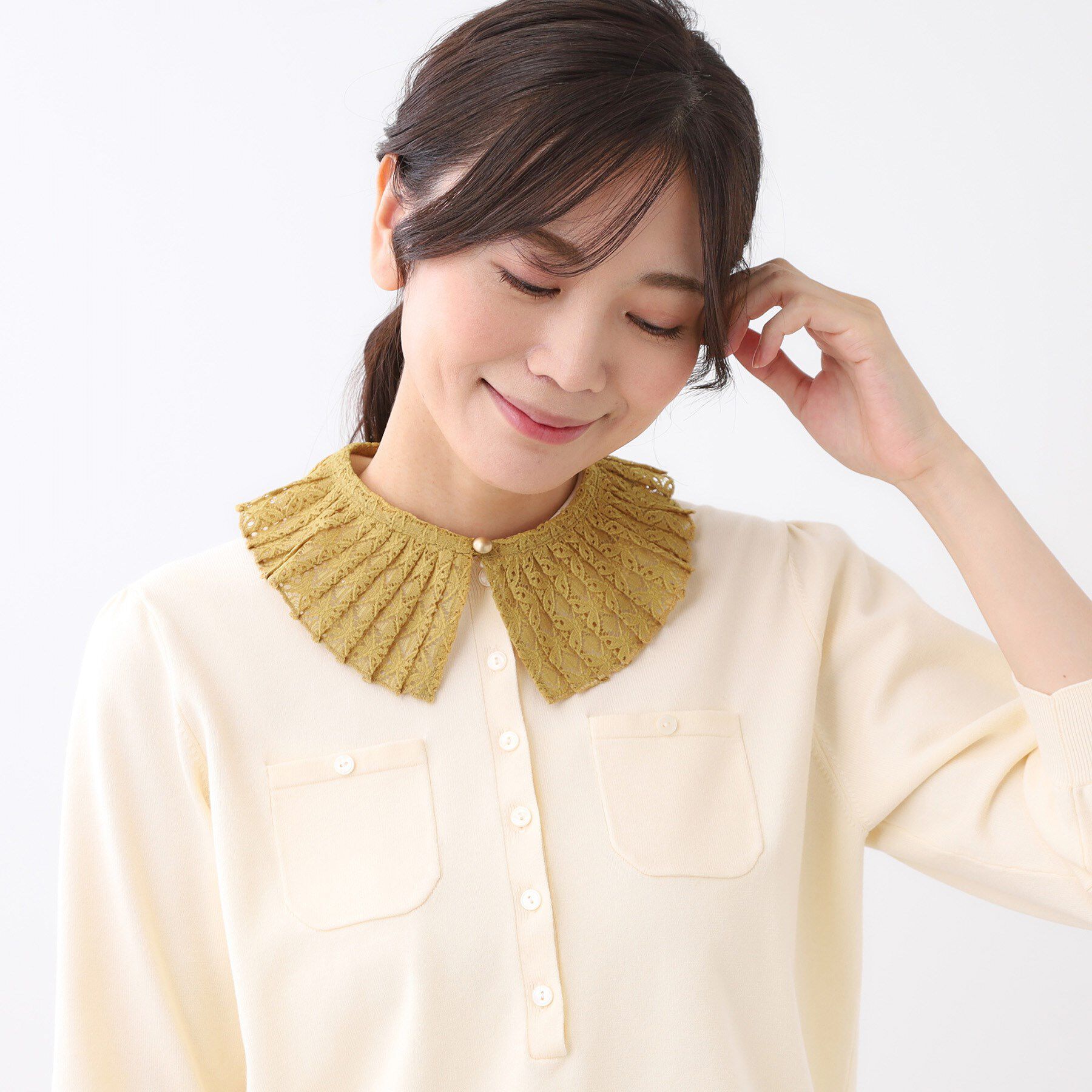 Reflect「【コーディネートのポイントに◎／同素材スカートあり】レース付け衿」|その他|