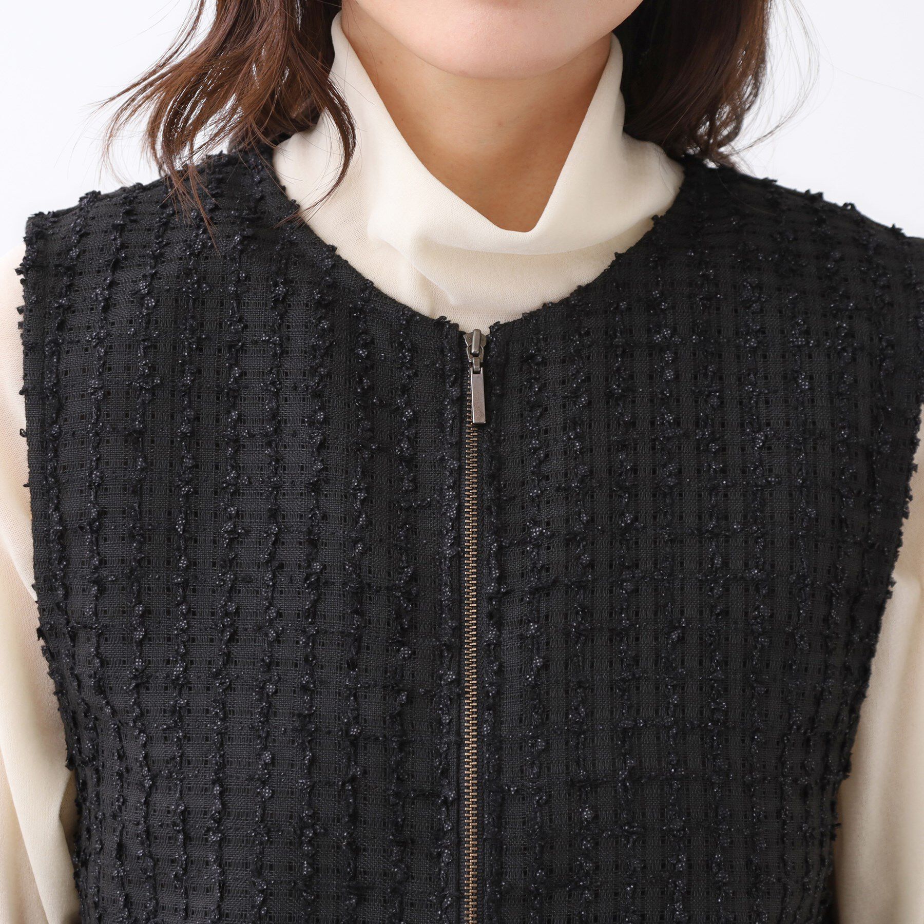 Reflect「【軽い羽織に◎】フロントファスナー開きベスト」|ベスト・ジレ|