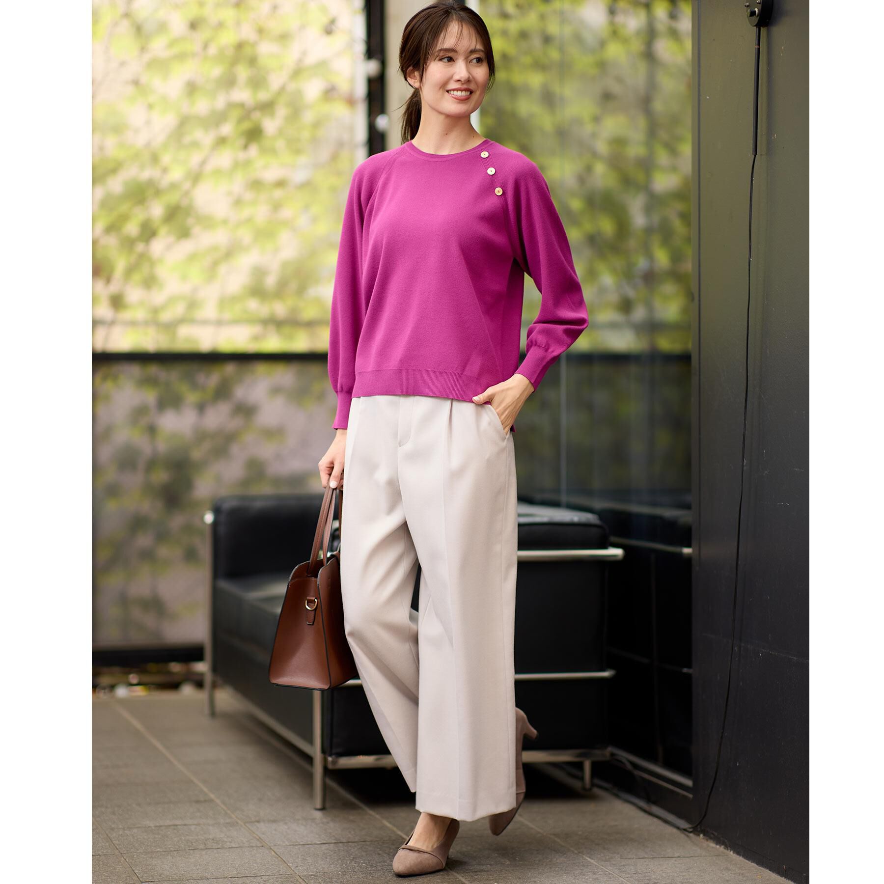 Reflect「【腰周りすっきり◎】ワイドクロップドパンツ」|その他|