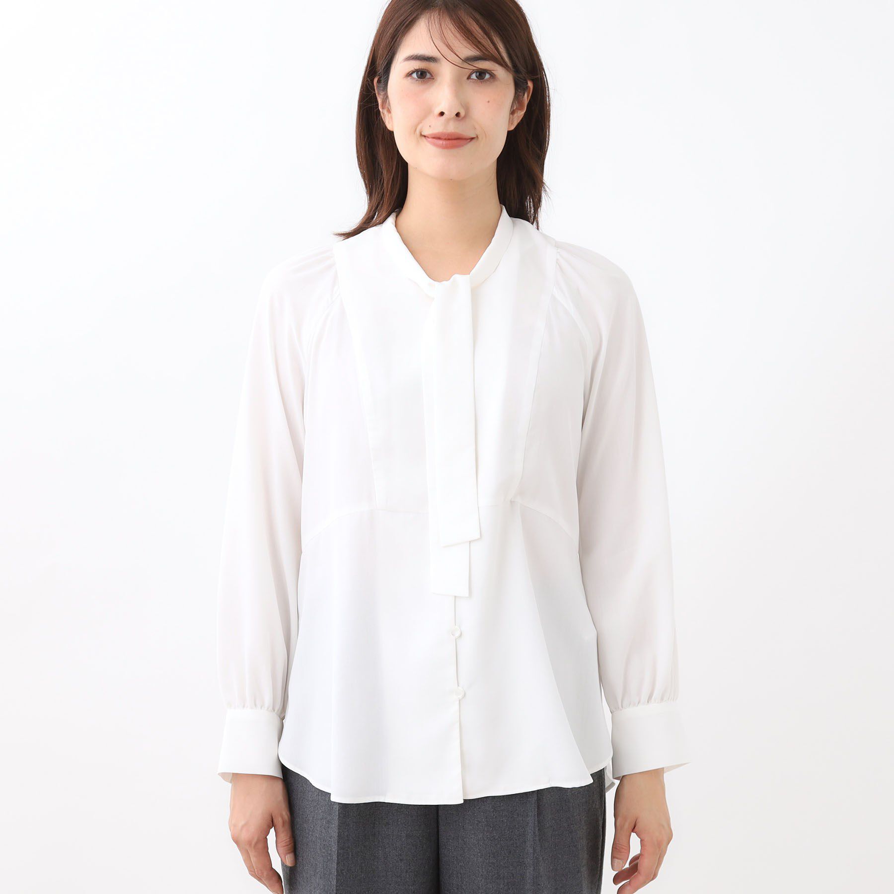 Reflect「【レイヤードに◎】ボウタイブラウス」|シャツ・ブラウス|