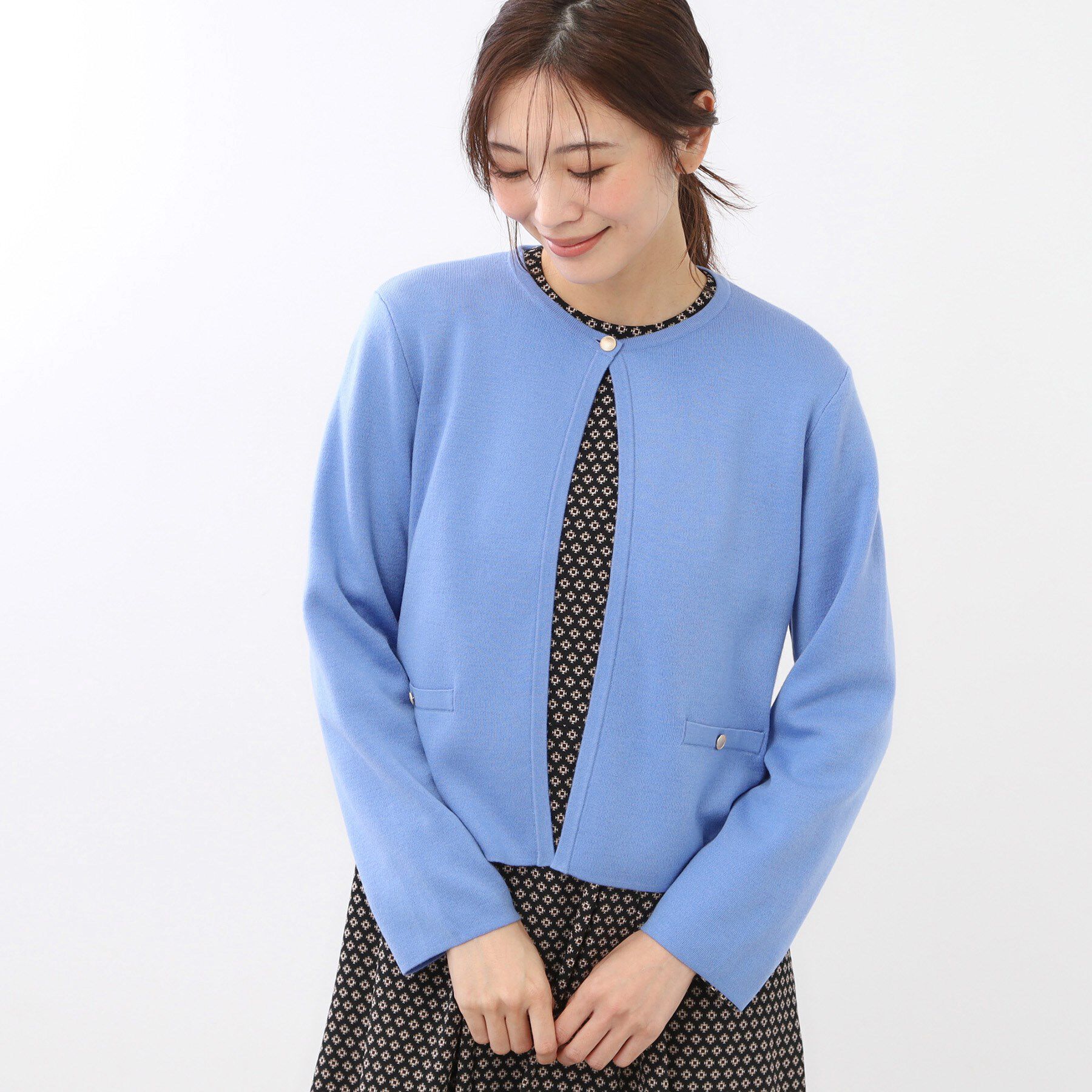 Reflect「【選べる5色／アンサンブル可】クルーネックカーディガン」|カーディガン|