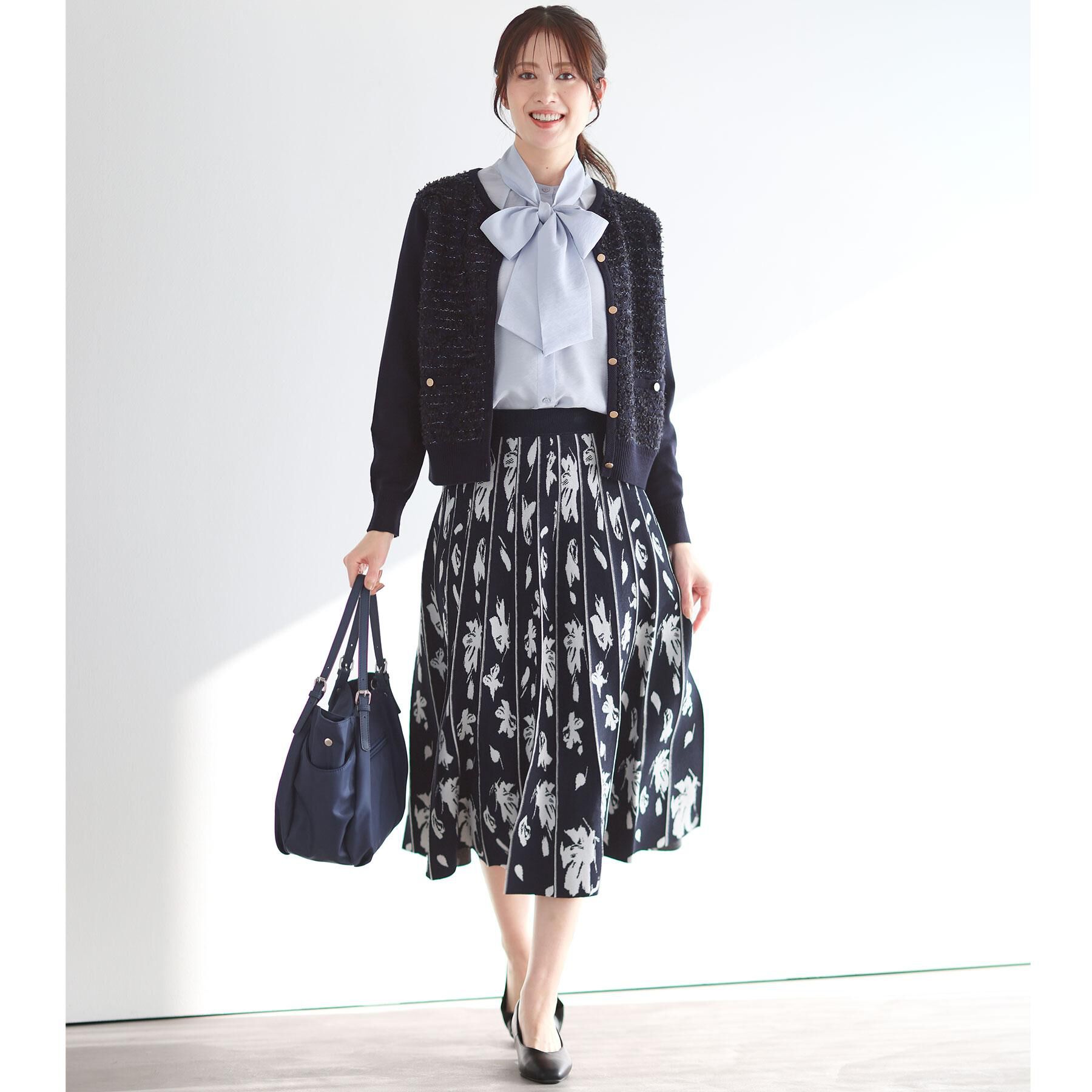 Reflect「【セットアップ可】ダブルジャカードニットフレアスカート」|スカート|