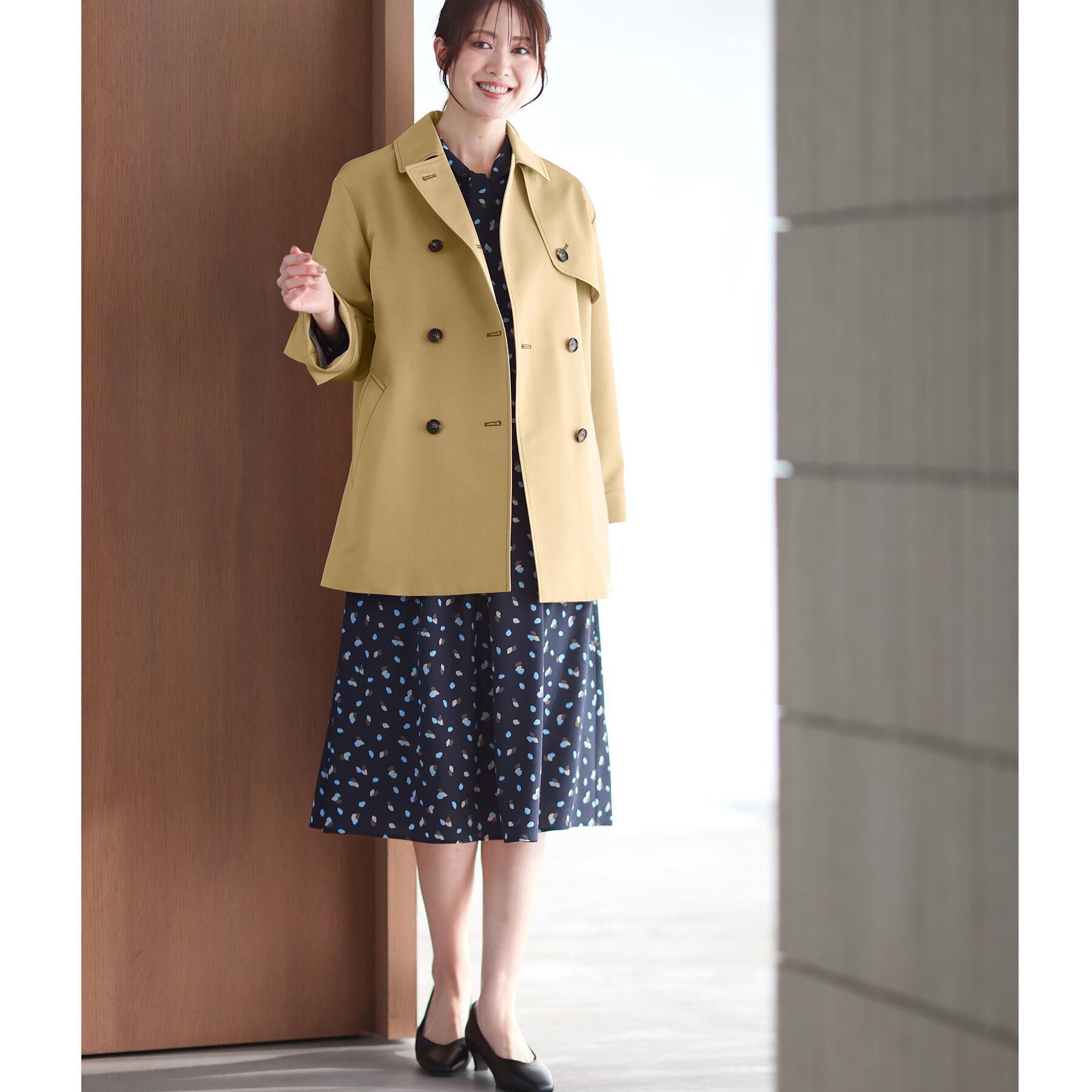 Reflect「【オン・オフ着回しやすい◎】ダブルブレストジャケット」|ステンカラーコート|