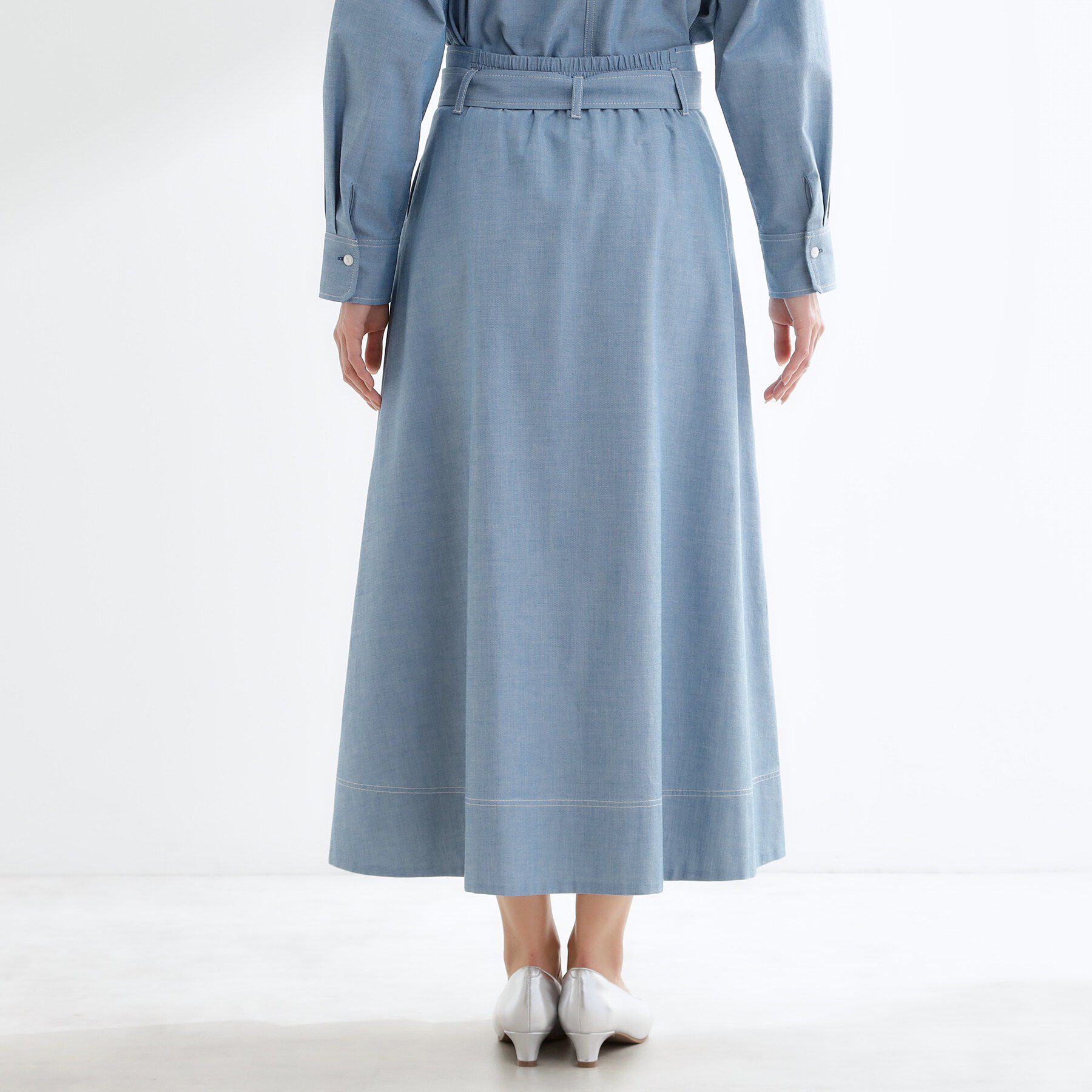 Reflect「ダンガリータックフレアスカート」|スカート|