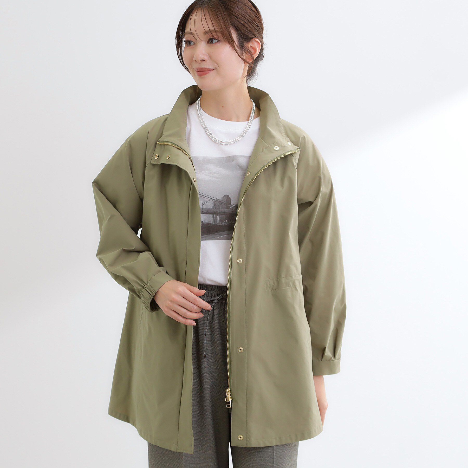 Reflect「ストレッチタフタミドル丈スタンドカラーコート」|その他|