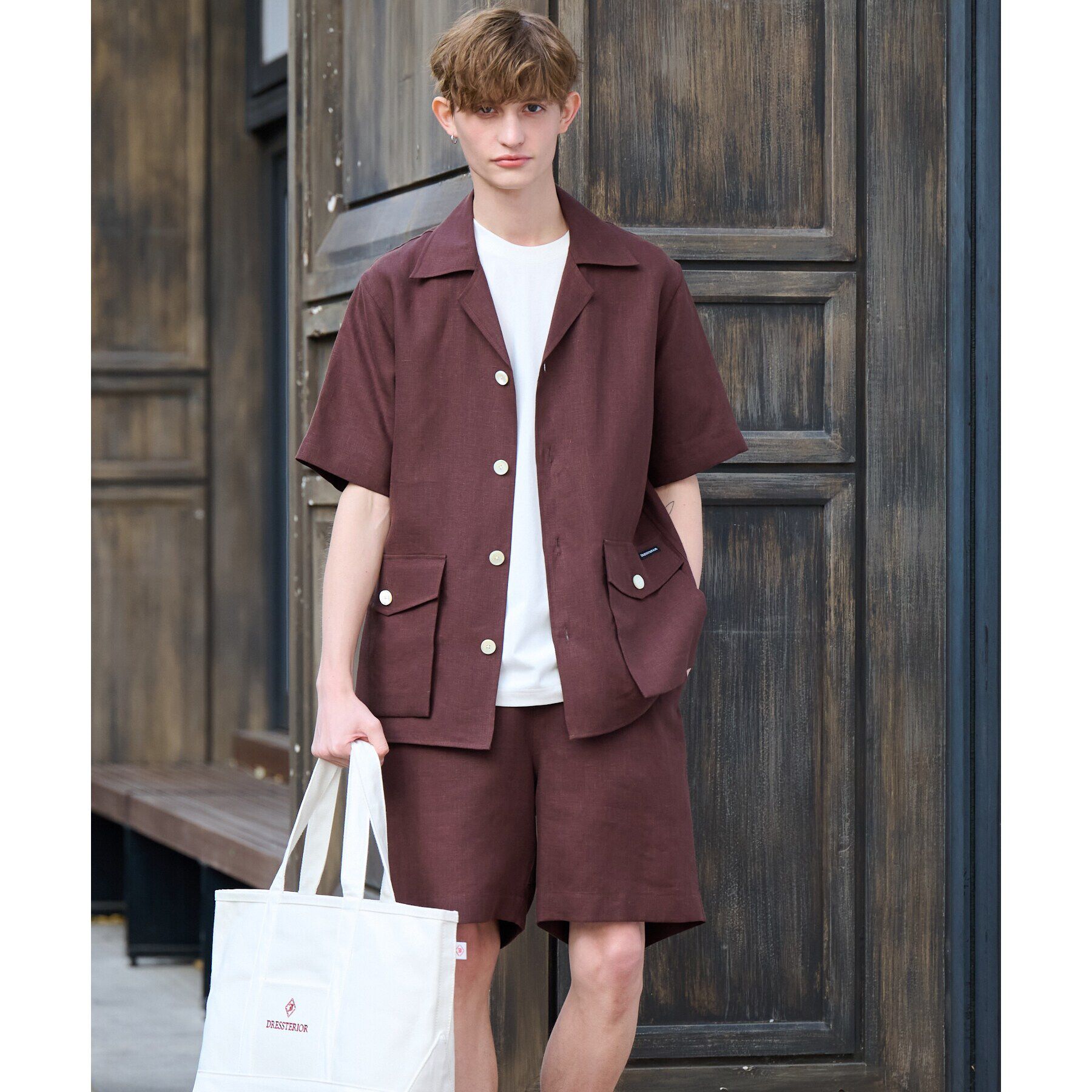 DRESSTERIOR「【Safari5月号掲載】【セットアップ可】オープンカラープエルトリコシャツ」|シャツ・ブラウス|