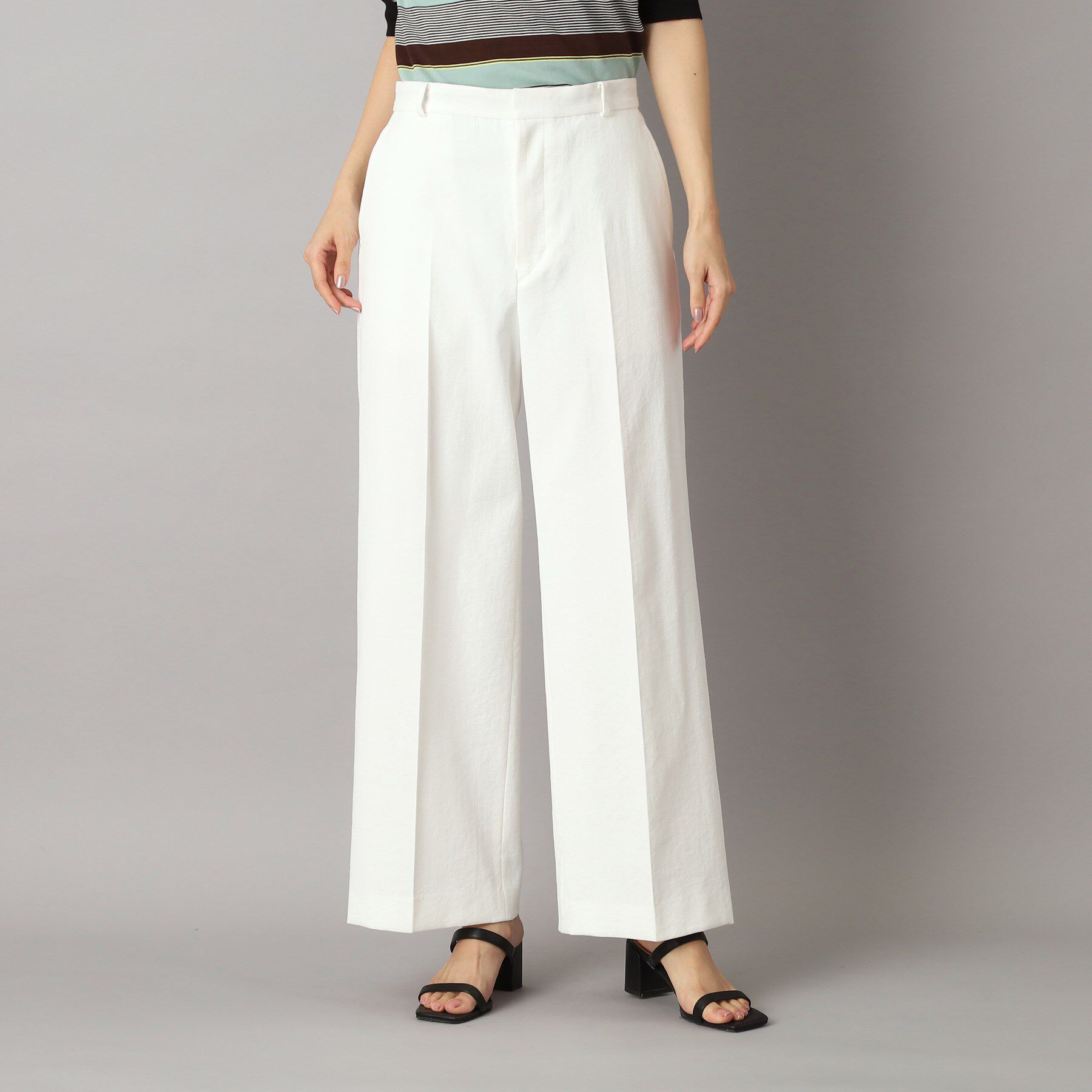 DRESSTERIOR「【洗える/吸水速乾/接触冷感/UVカット】リネンミックスストレッチワイドパンツ」|その他|