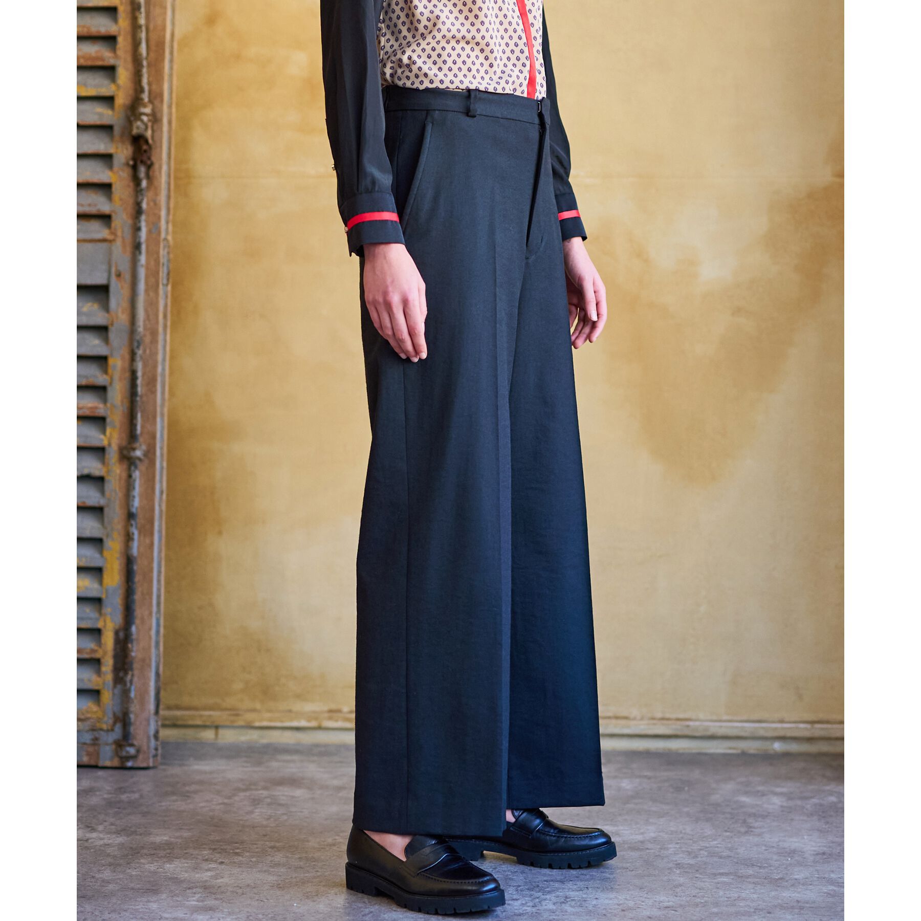 DRESSTERIOR「【洗える/吸水速乾/接触冷感/UVカット】リネンミックスストレッチワイドパンツ」|その他|