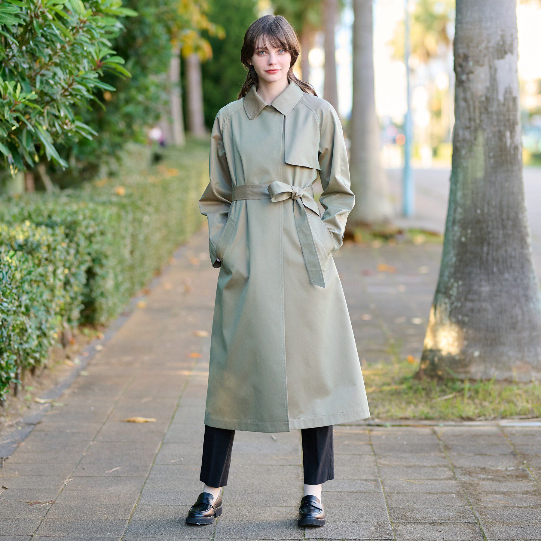 DRESSTERIOR「【ウォッシャブル/美シルエット】ライトトレンチコート」|トレンチコート|