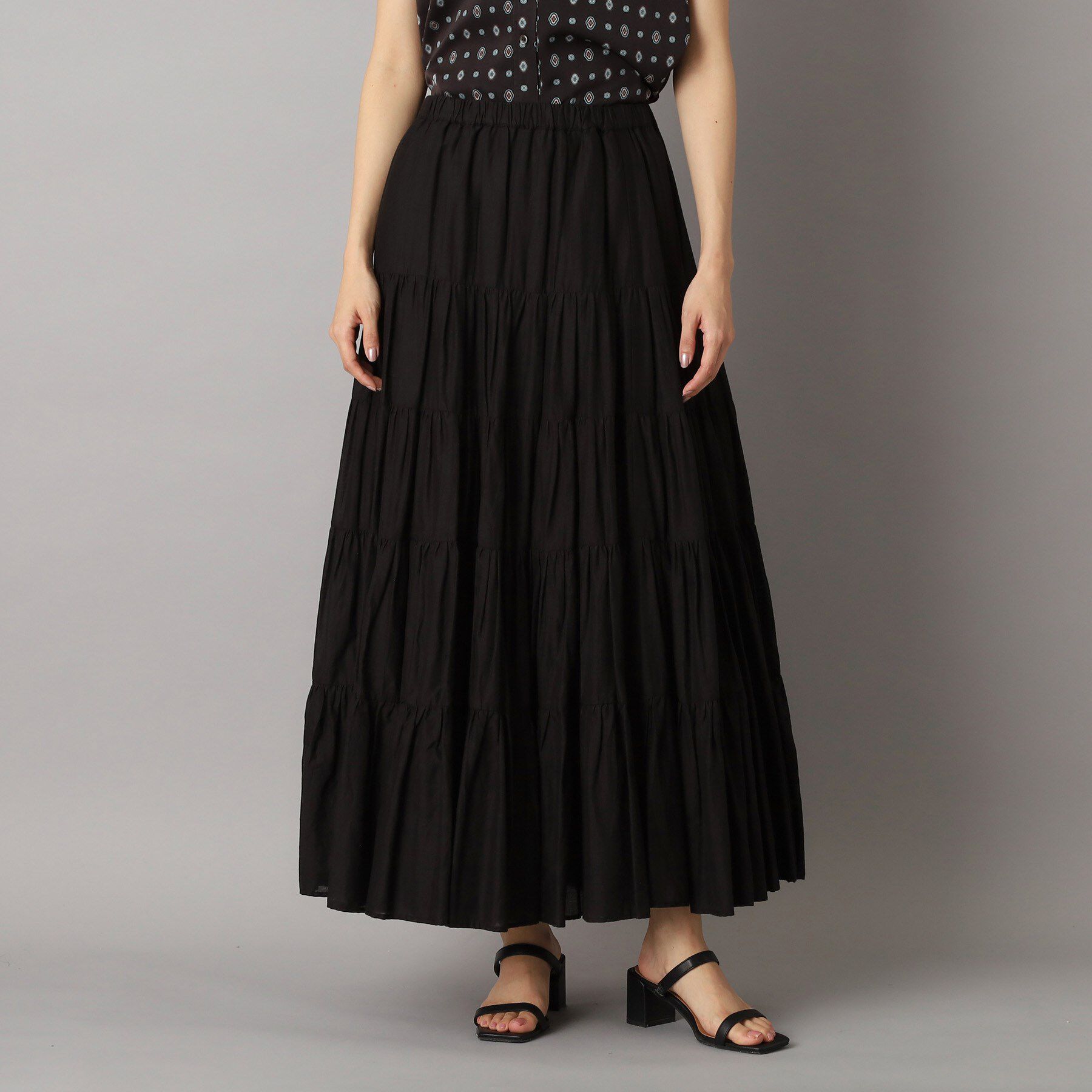 DRESSTERIOR「洗える/コットンボイルティアードスカート」|スカート|