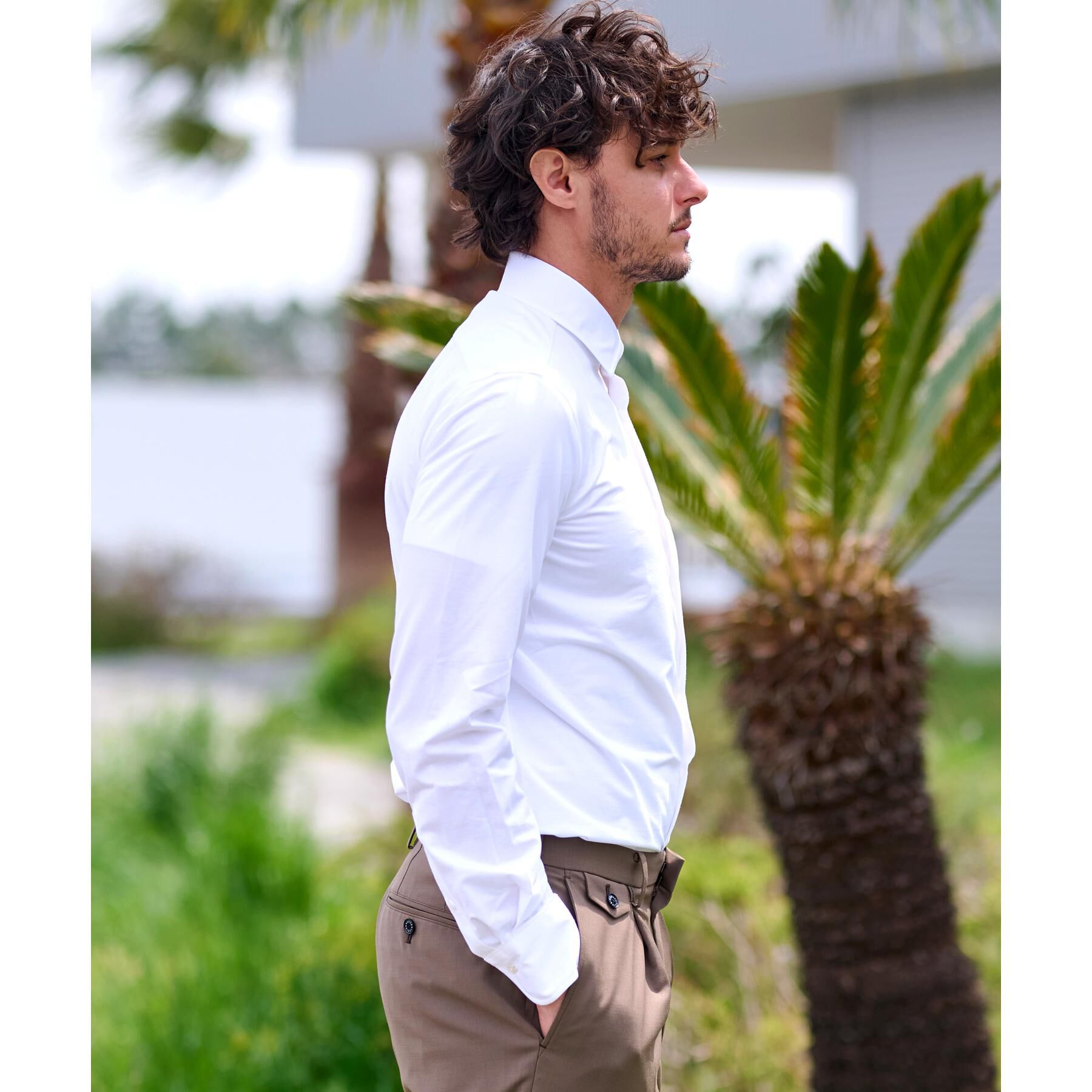 DRESSTERIOR「【干場義雅&times;DRESSTERIOR】46Gジャージードレスシャツ」|シャツ・ブラウス|