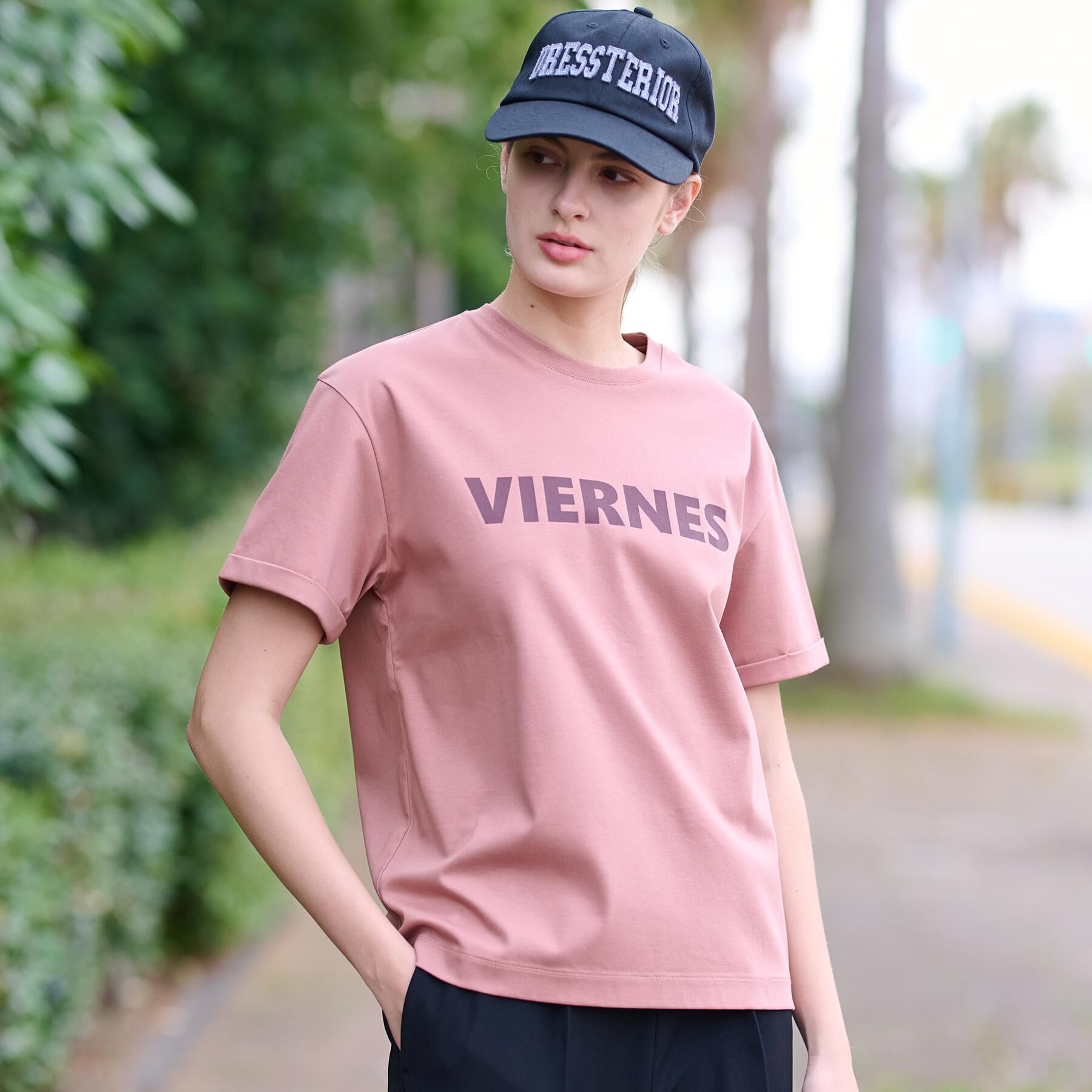 DRESSTERIOR「【接触冷感/抗菌防臭/消臭】アイスクリアコットン VIERNESロゴT」|Tシャツ・カットソー|