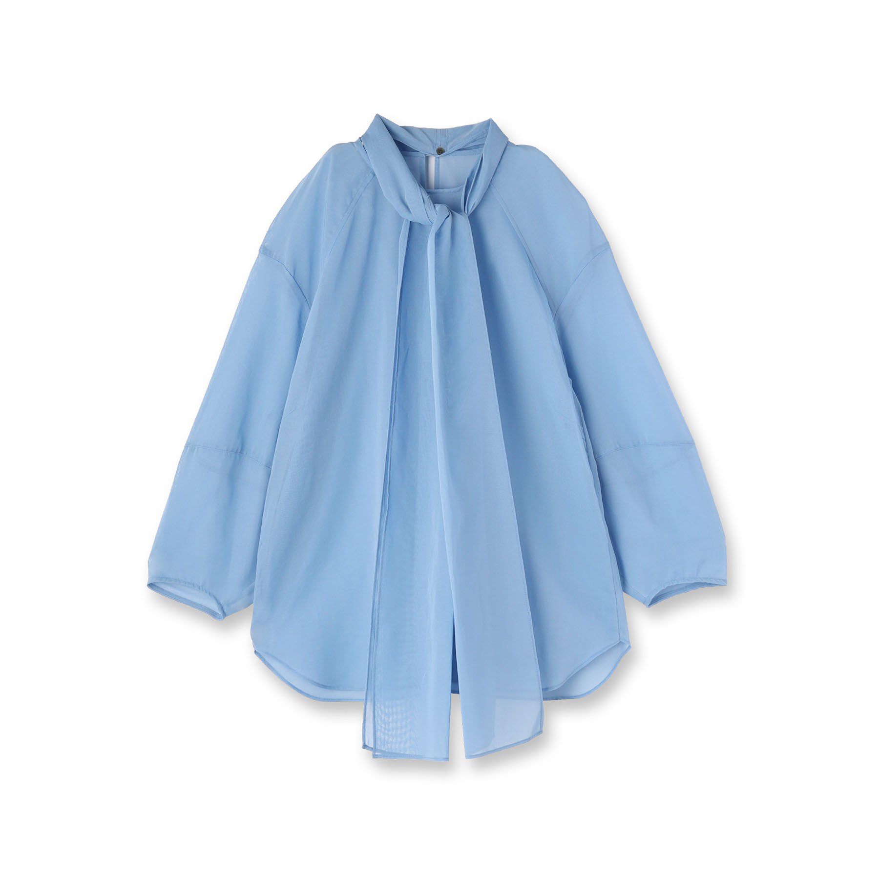 DRESSTERIOR「【2WAY/清涼感】袖ボリュームシア―ボウタイブラウス」|シャツ・ブラウス|