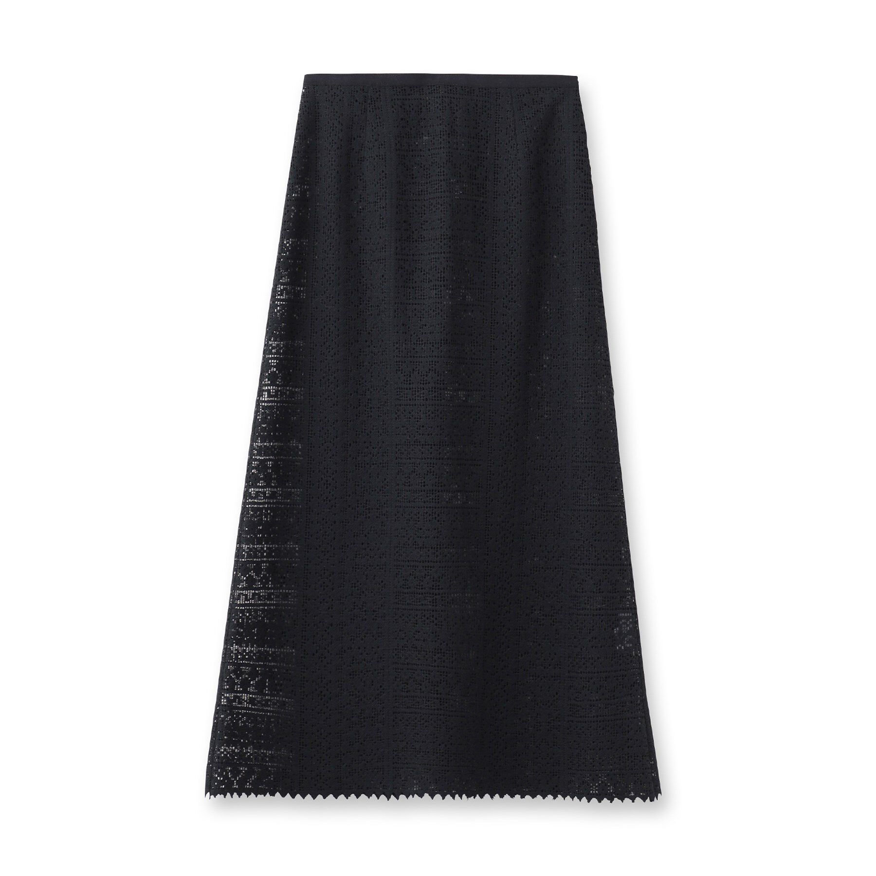 DRESSTERIOR「【後ろウエストゴム】オーガニックコットンブレンドレーススカート」|スカート|