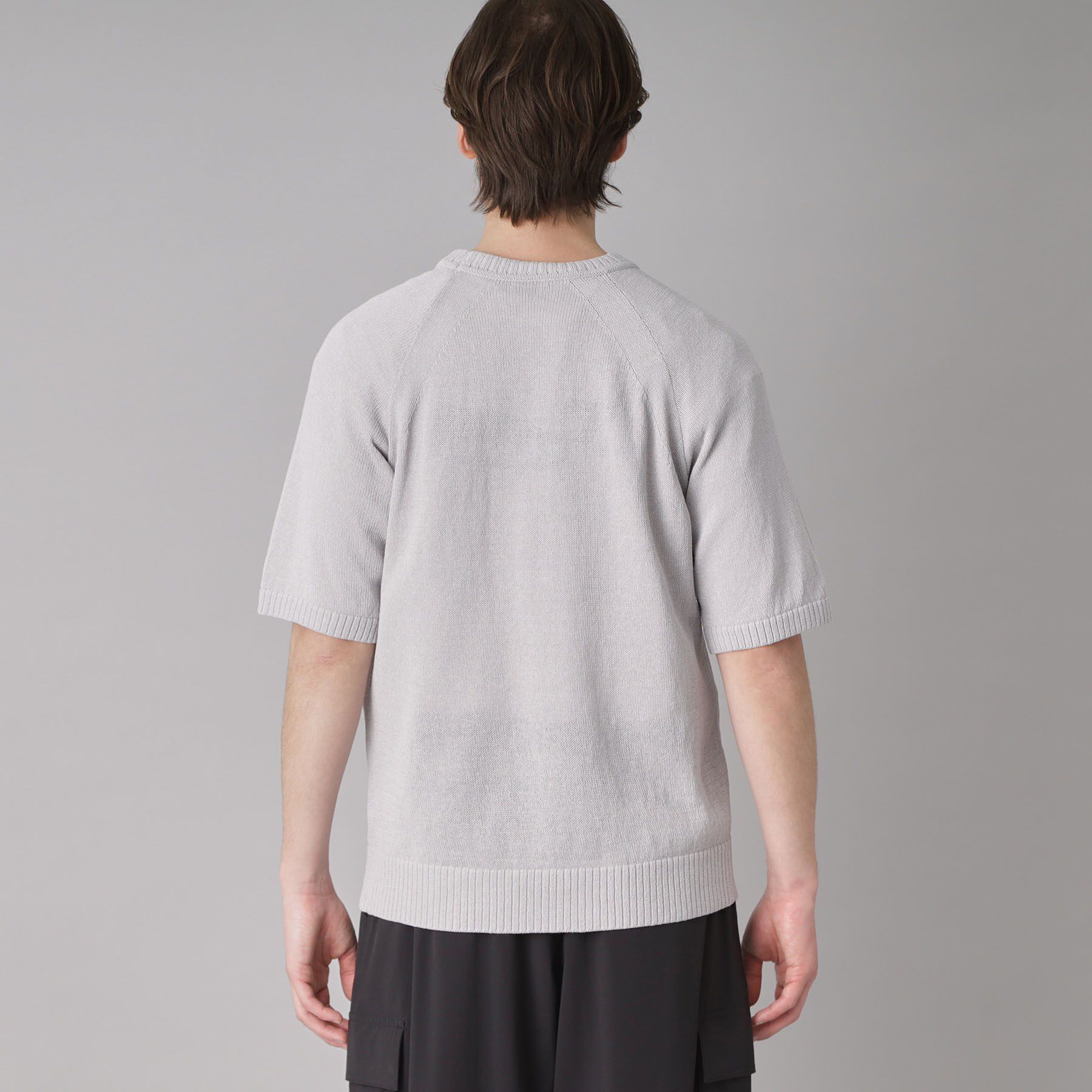 DRESSTERIOR「ペーパーコットン ハーフスリーブニット」|ニット・セーター|