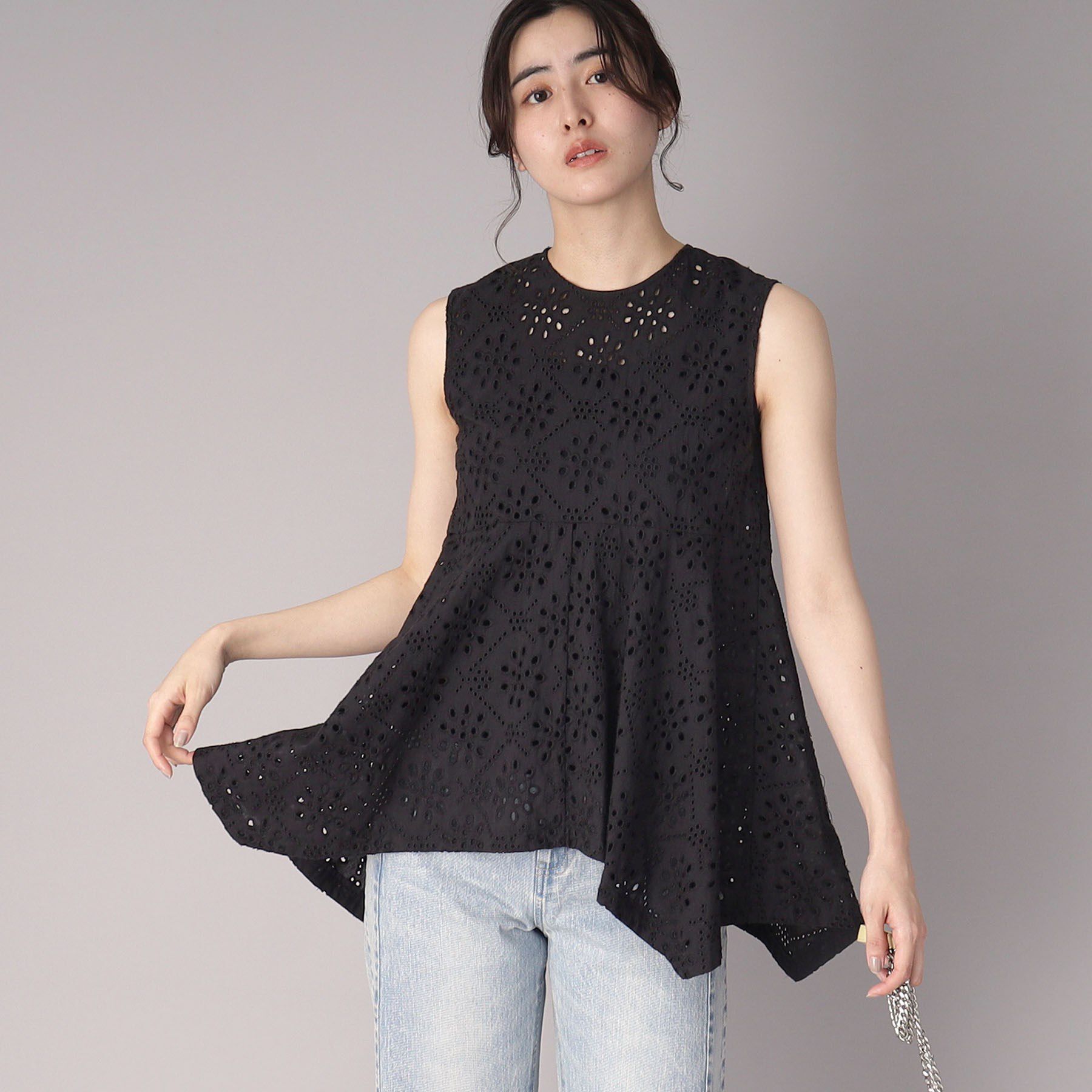 DRESSTERIOR「【コットン100％/洗える】カットワークレースブラウス」|シャツ・ブラウス|